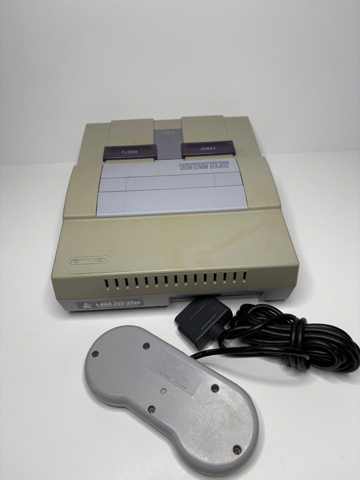 Super Nintendo (SNES) SNS-001 Console + 1 Controller Only -Tested