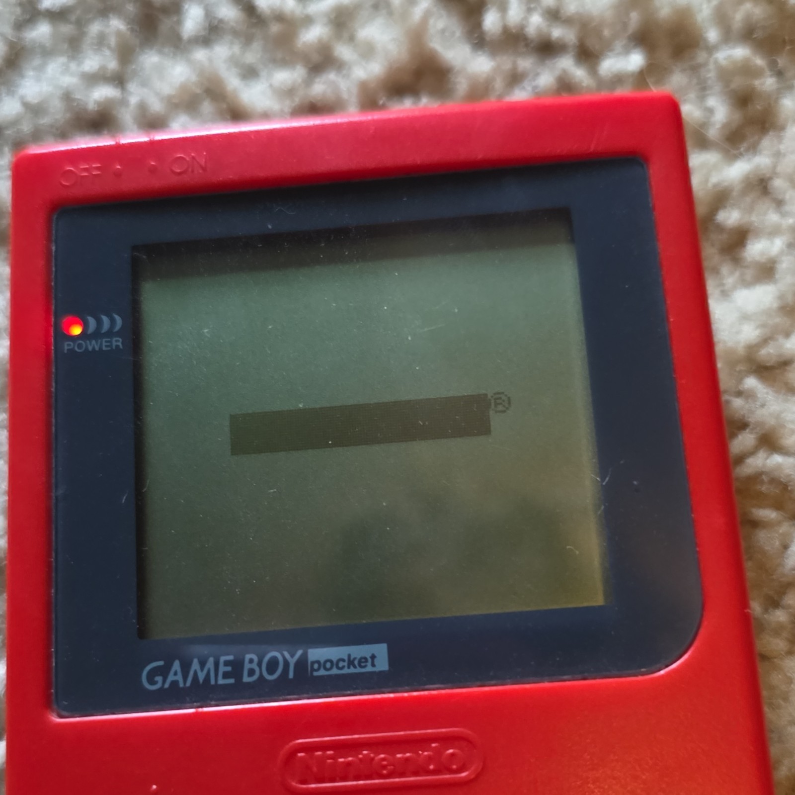 Nintendo Game Boy Pocket Red Handheld System MGB-001 Headphone Jack Game Boy
