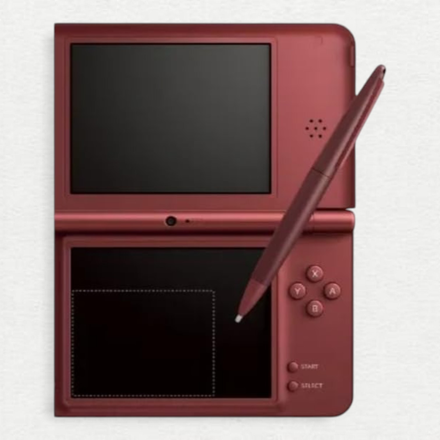 Nintendo DSi LL Console Handheld System Wi-Fi Capability Headphone Jack Wine Red