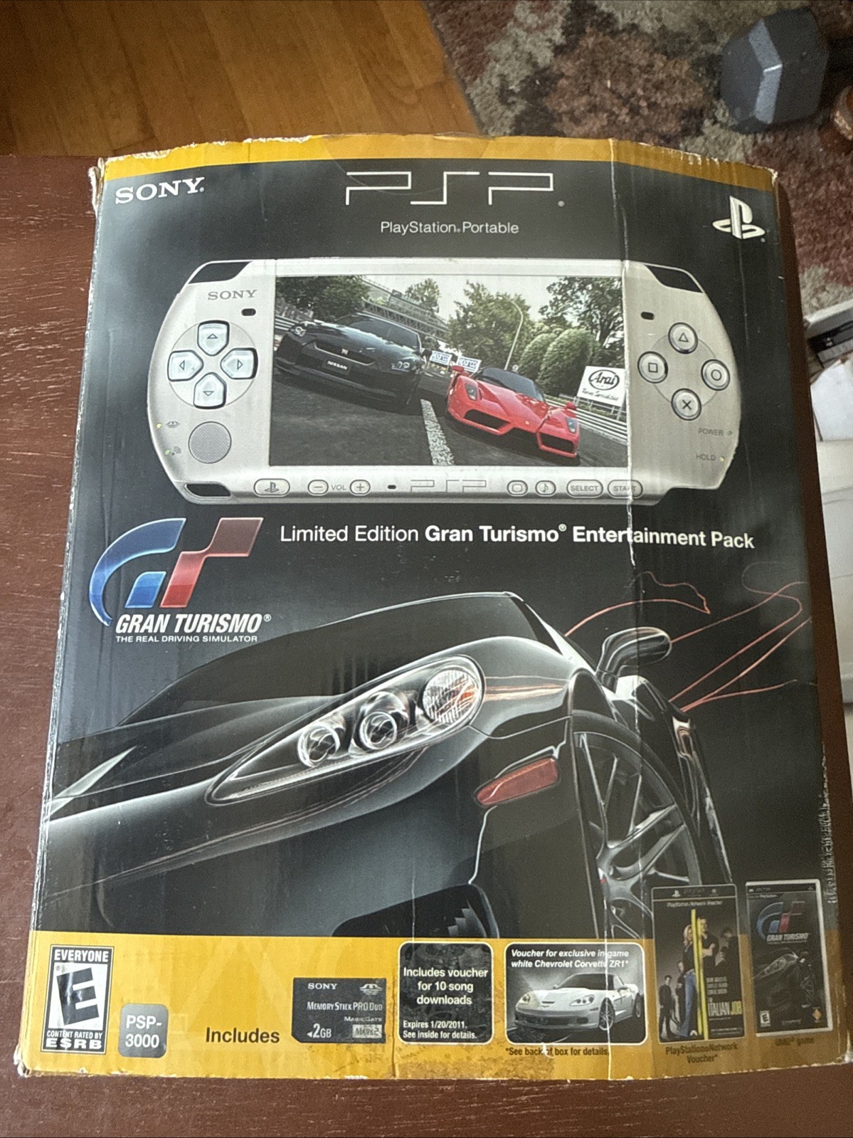 PSP Limited Edition Gran Turismo Console Test & Working 2GB Memory + AC Charger