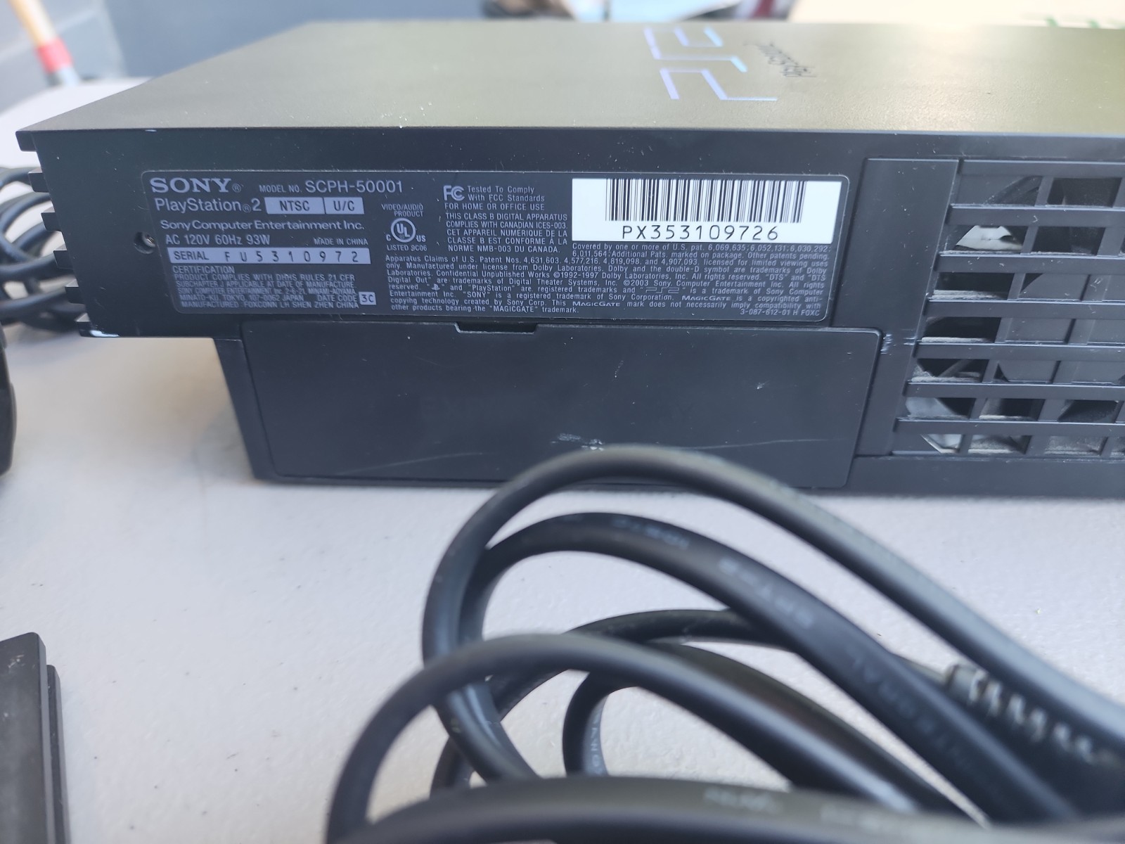 Sony PS 2 Console + 8 MB Memory Card – Black Used Working Controller Remote