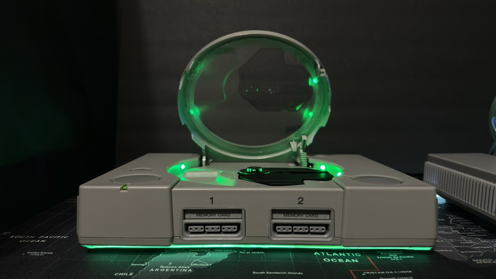 PLAYSTATION 1 PS1-CUSTOM CLEAR WINDOW LID!