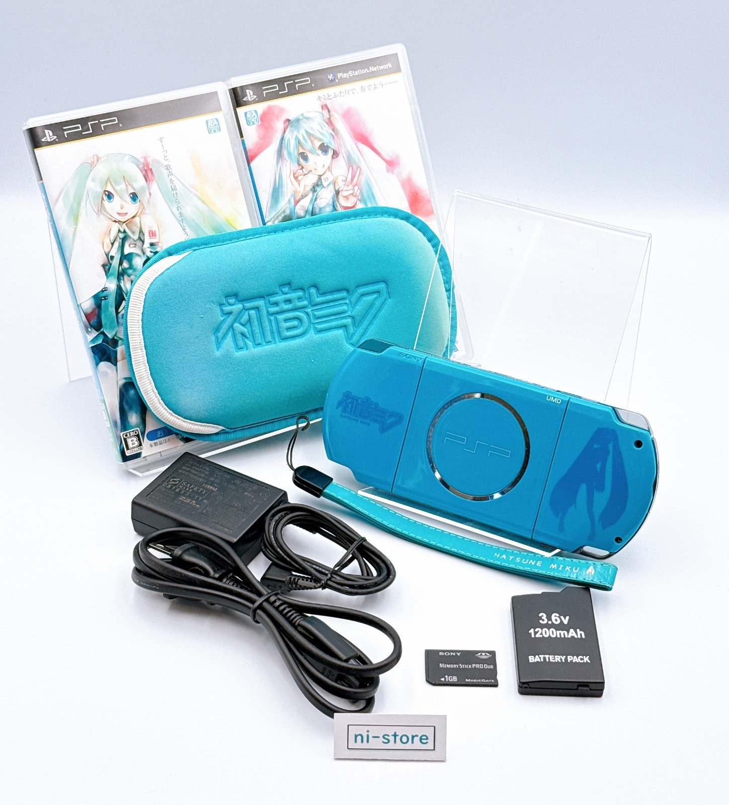 Sony PSP-3000 Console Miku Hatsune DIVA 2nd Limited w/Pouch, Strap – Excellent
