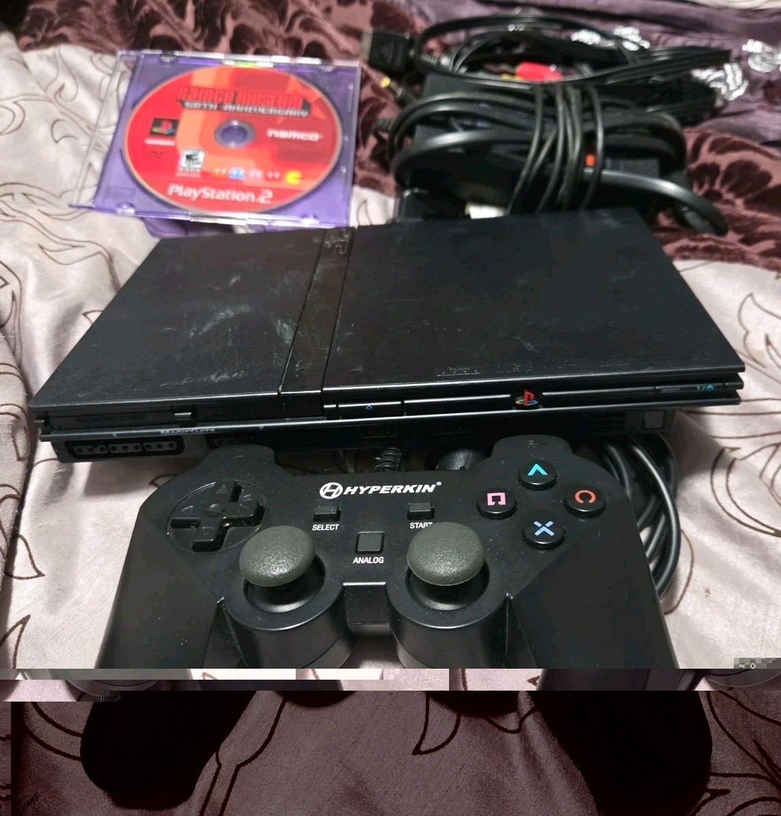 Sony PlayStation 2 Slim Console Black (SCPH-70012) W/ Controller And Hookups