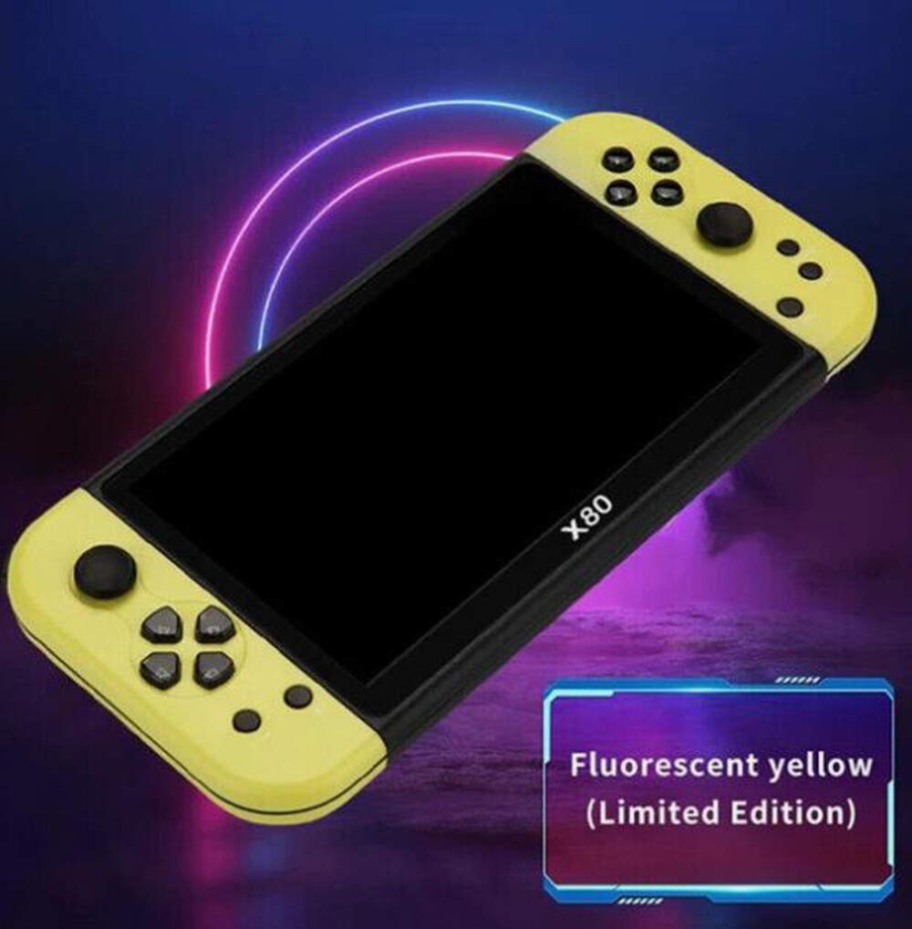 Portable X80 Game Console 7.0″ Screen Home Handheld Built-In 20000 Games HD TV