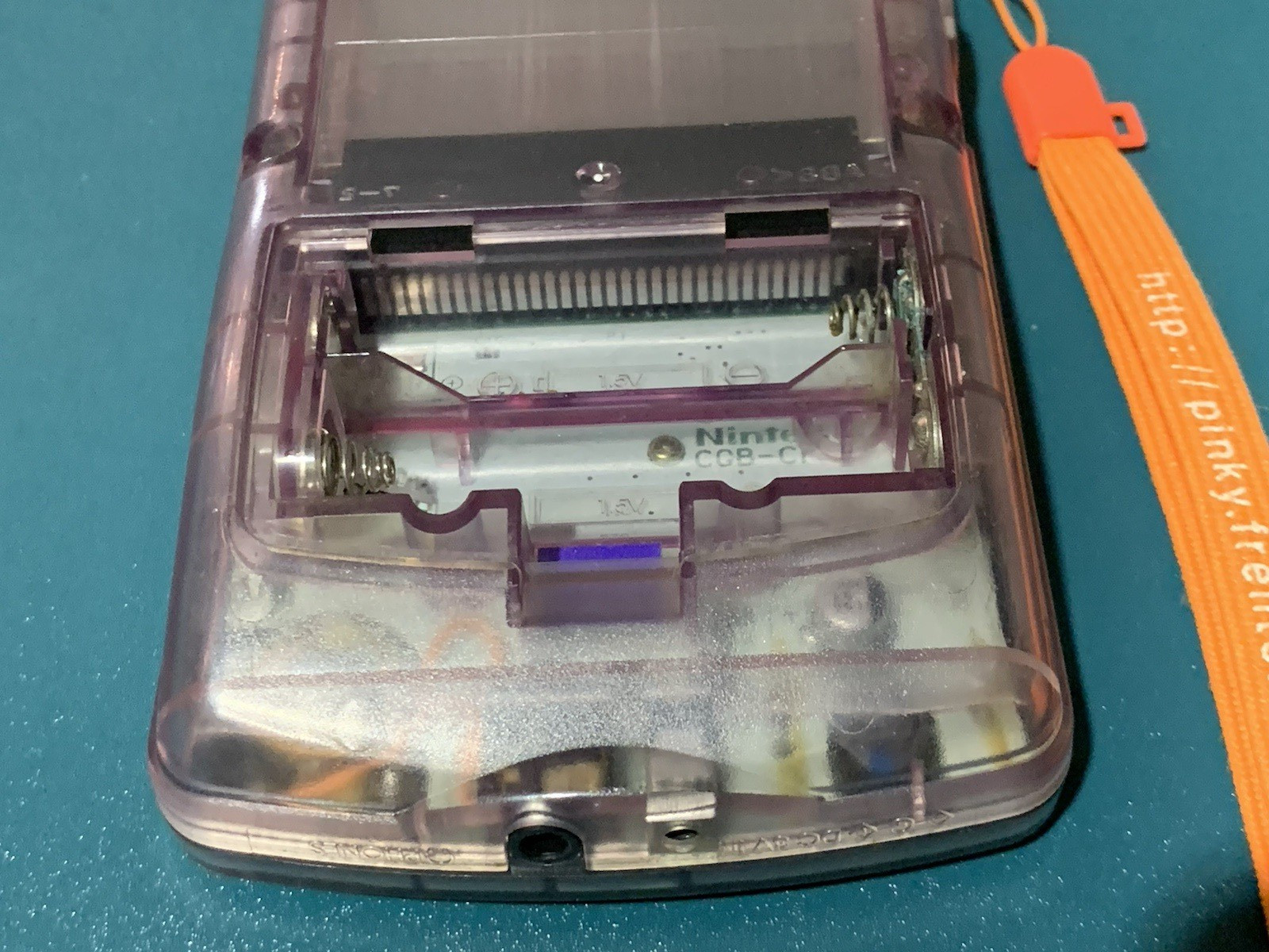 Game Boy Color Atomic Purple Nintendo Backcover Missing Skeleton CGB-S-SA Repair