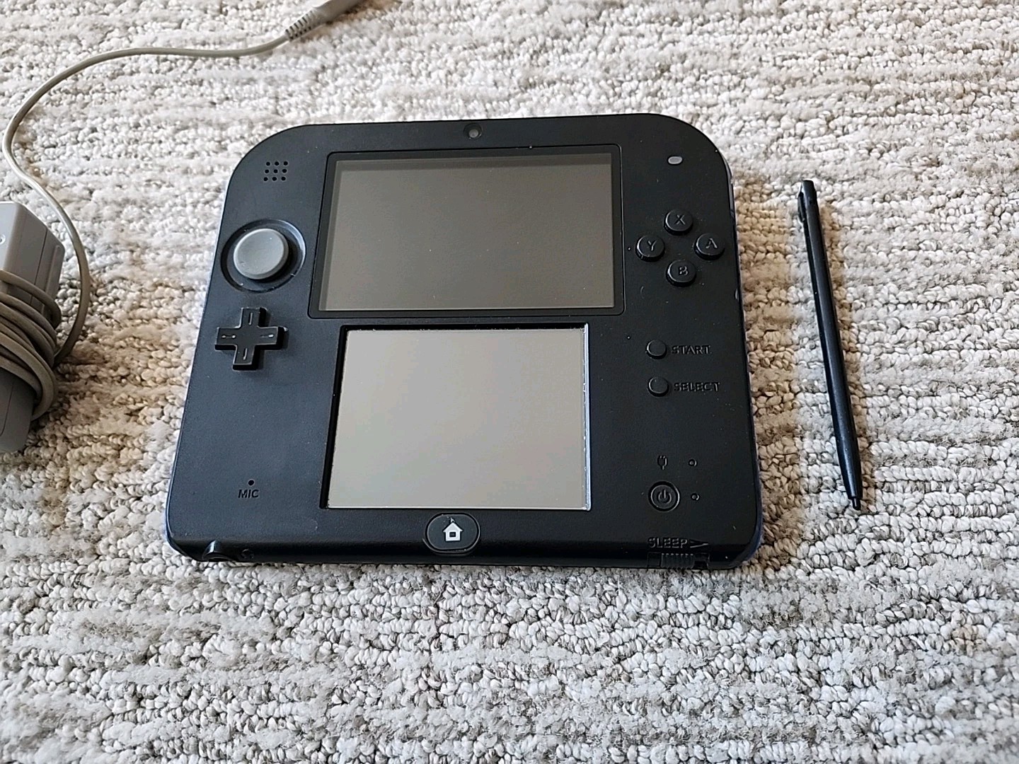 Nintendo 2DS Black/Blue Console w/ Charger, 8 GB SD Card, & Smash, Ships TODAY!