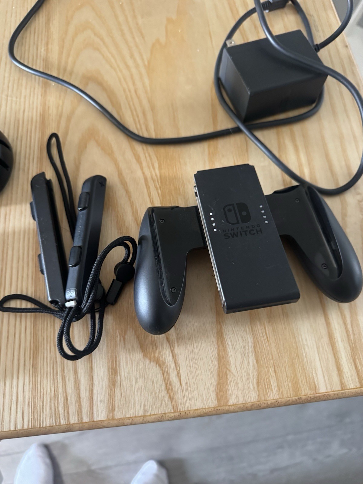 Nintendo Switch Console Black w/ Dock, Joy-Con Grip & AC Adapter