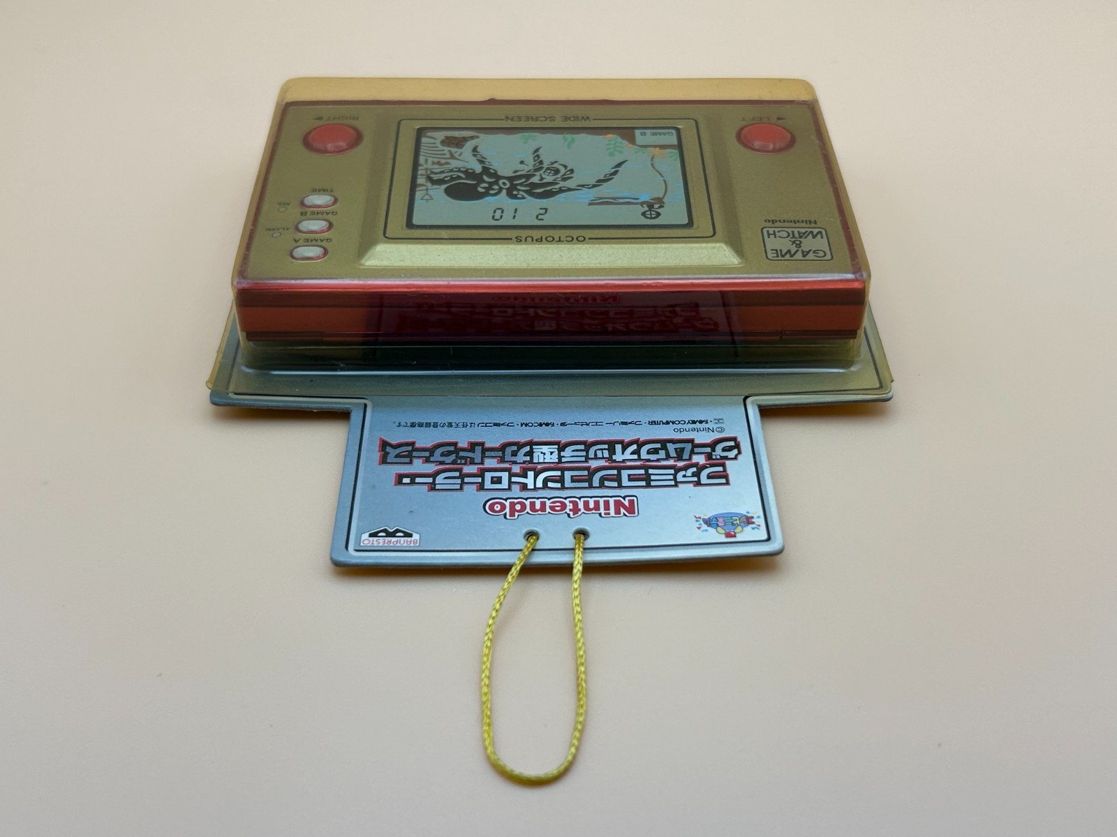 Nintendo Game & Watch Banpresto Card Case OCTOPUS Sealed NOS NO GAME