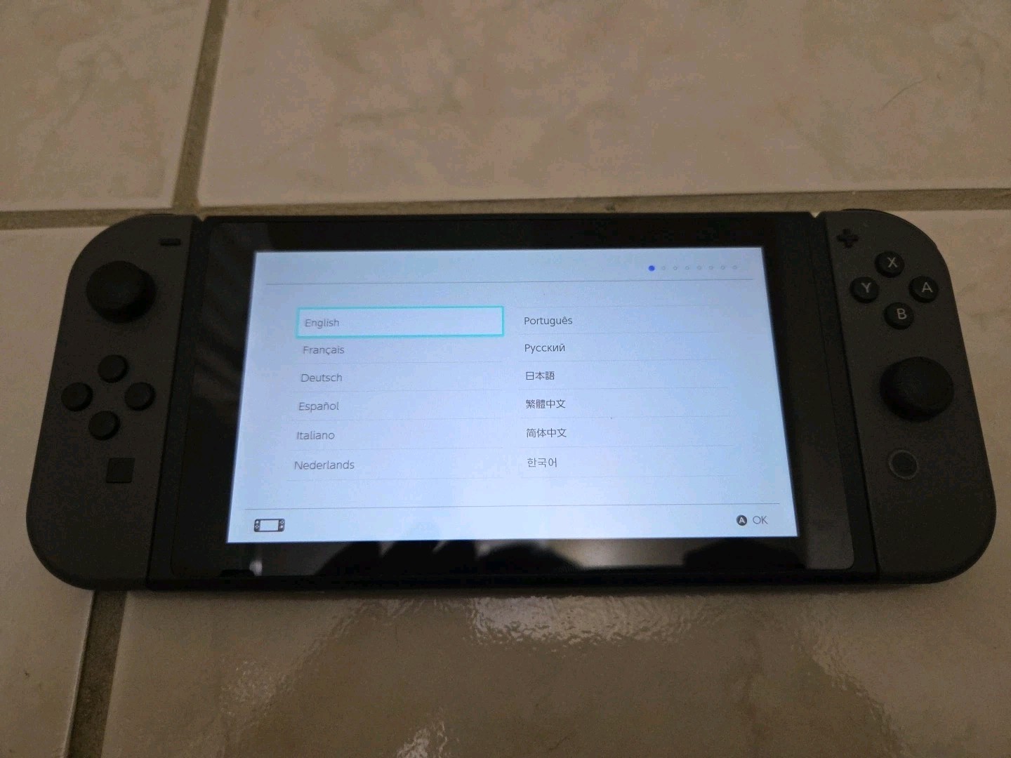 Nintendo Switch HAC-001 + Power Cable, Dock, Nitro Deck, & 256 GB Micro SD