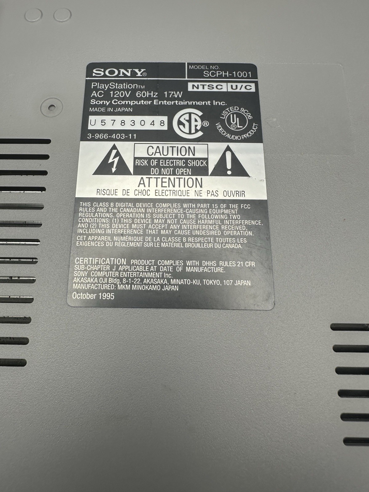 Sony PlayStation 1 Gray Console Bundle SCPH-1001 Restored, Tested, Working READ