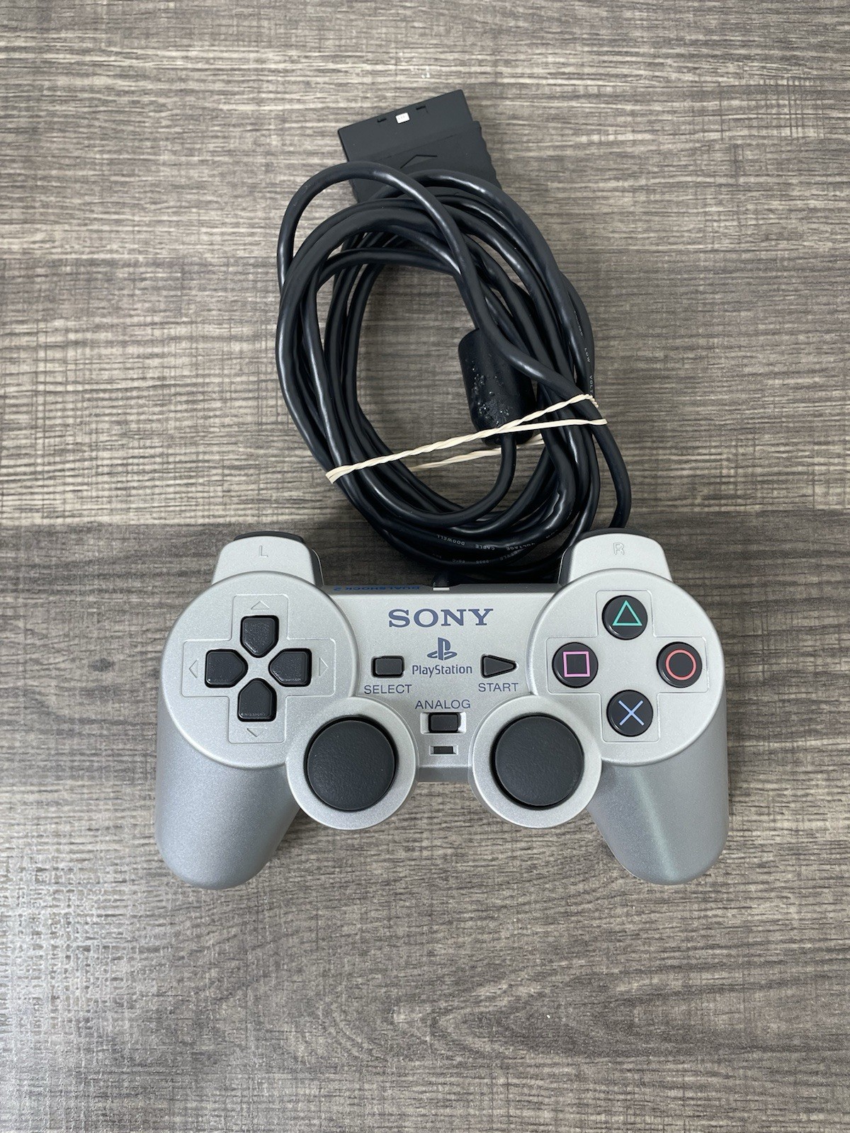 Sony PlayStation 2 PS2 Slim Console Silver With Matching Two Controllers