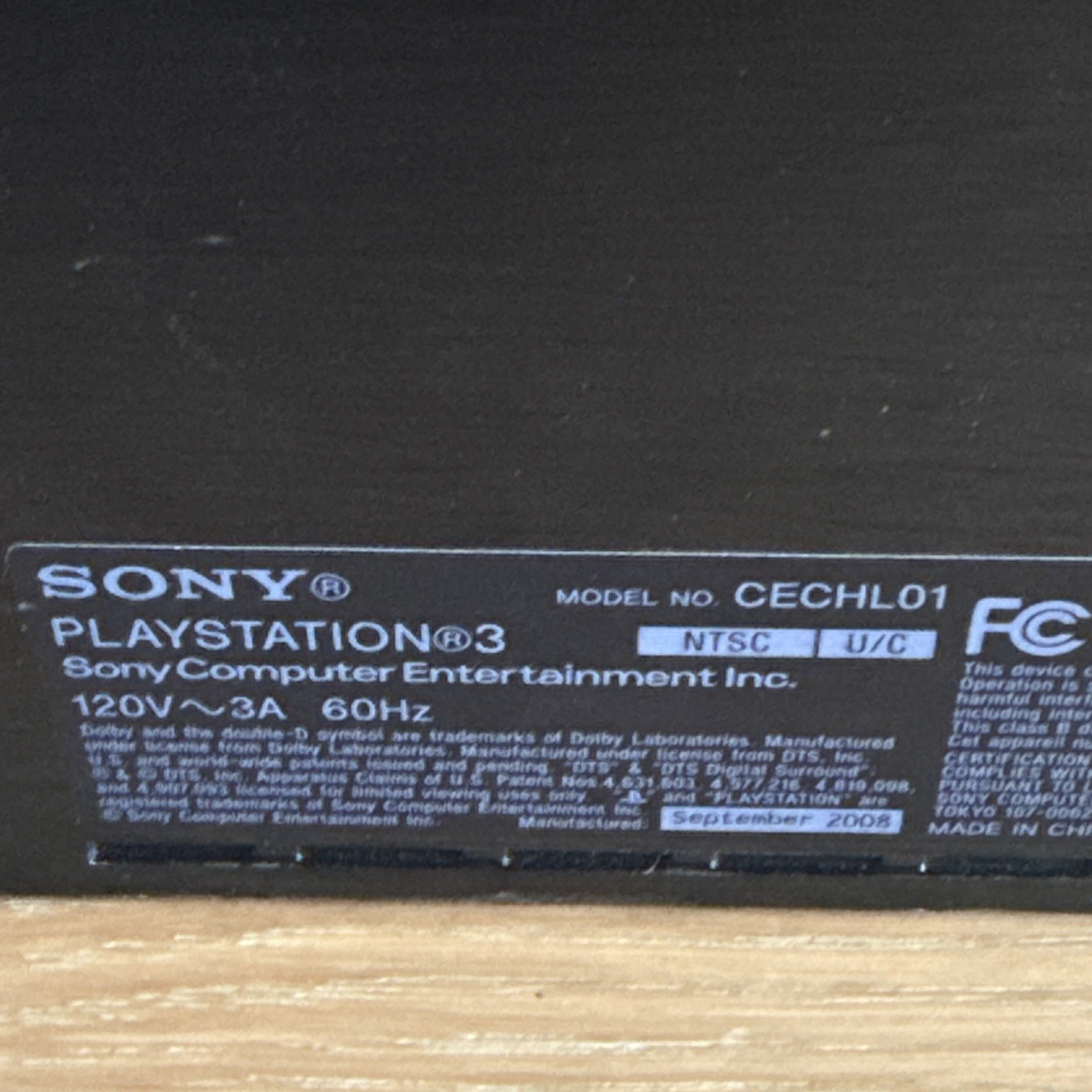Sony PlayStation 3 PS3 Fat Console Only Untested/Unknown Condition CECHL01