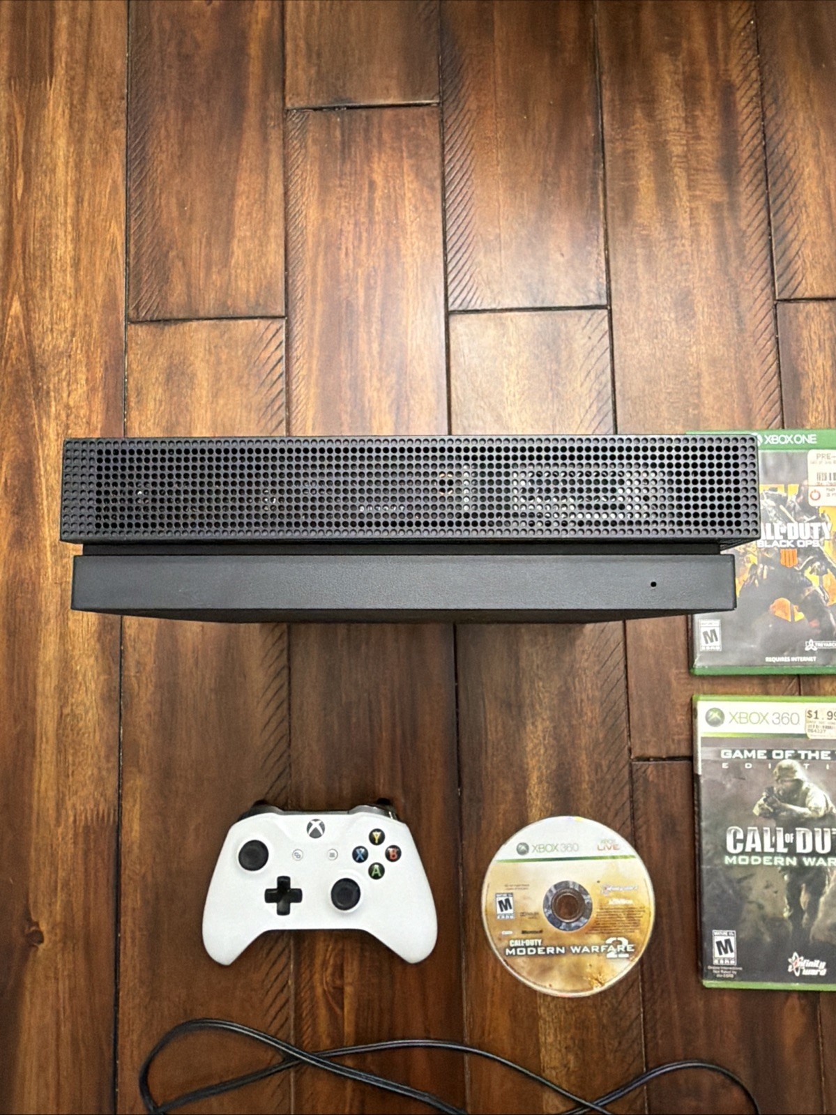 Xbox One X 1TB Console E102 Error FOR PARTS/REPAIR + OEM Controller + 5 Games