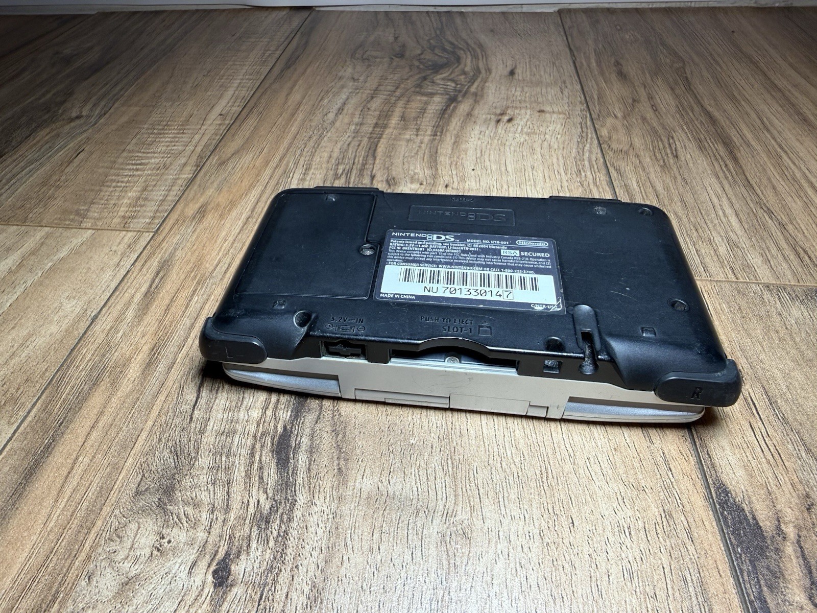 Nintendo DS Original (Titanium Silver, NTR-001) – FOR PARTS OR REPAIR – NO POWER