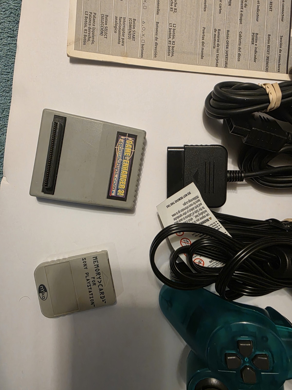 Sony PlayStation 1 Lot One Console One Game And Two Controllers See Description