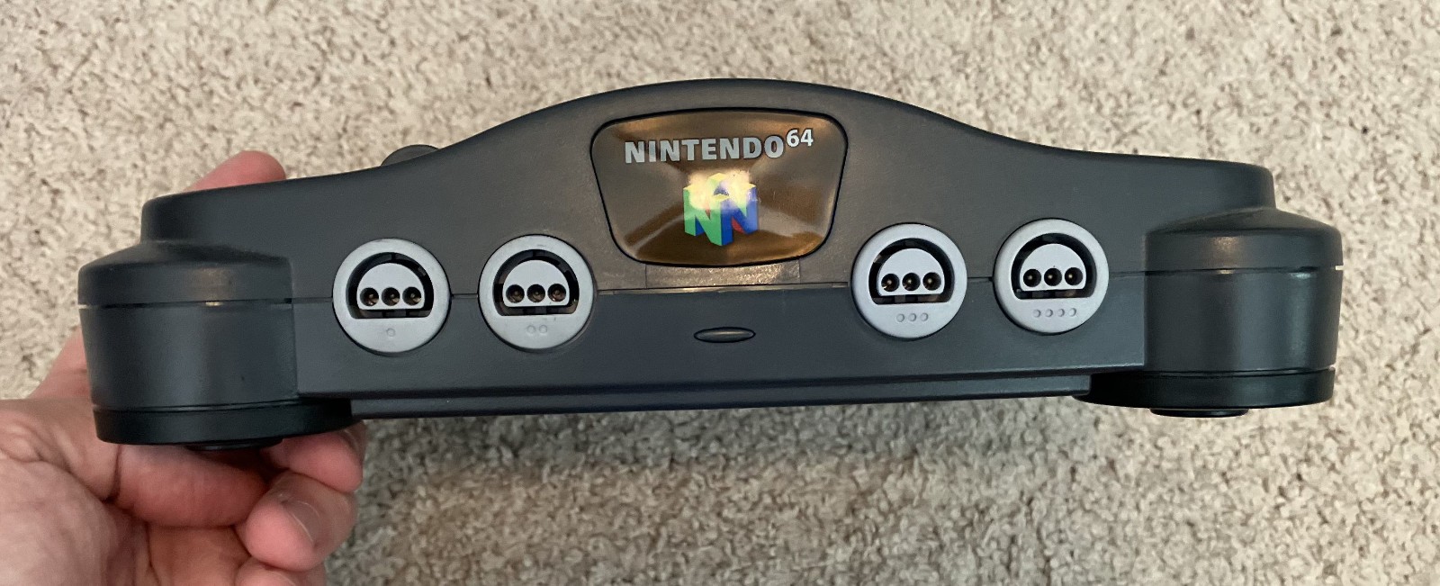 Charcoal Gray Nintendo 64 Video Game Console & Hookups, Controller NUS-001(USA)