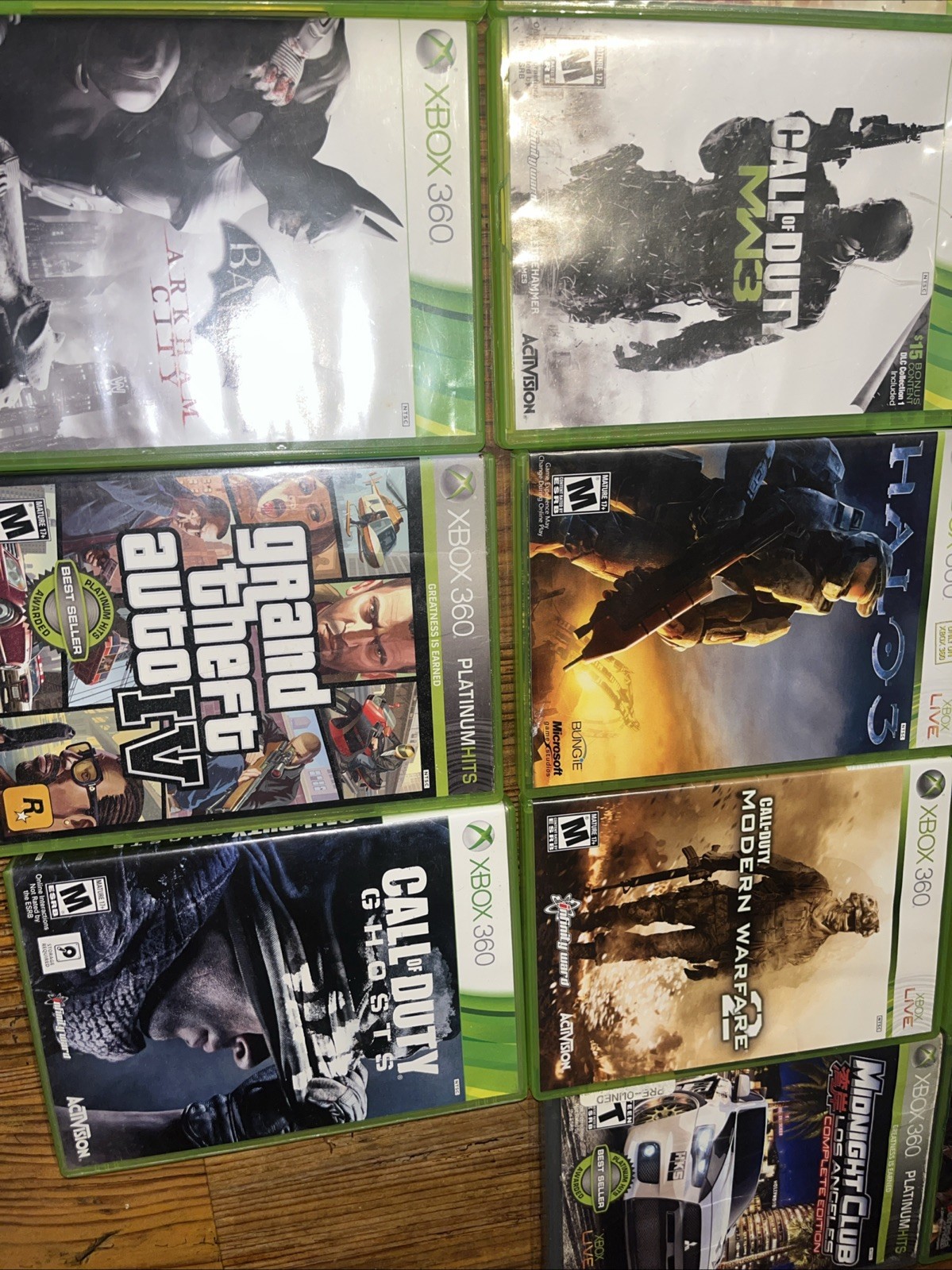 Microsoft Xbox 360 S Slim Black 250GB Replacement Console W/ Games Lot Bundle
