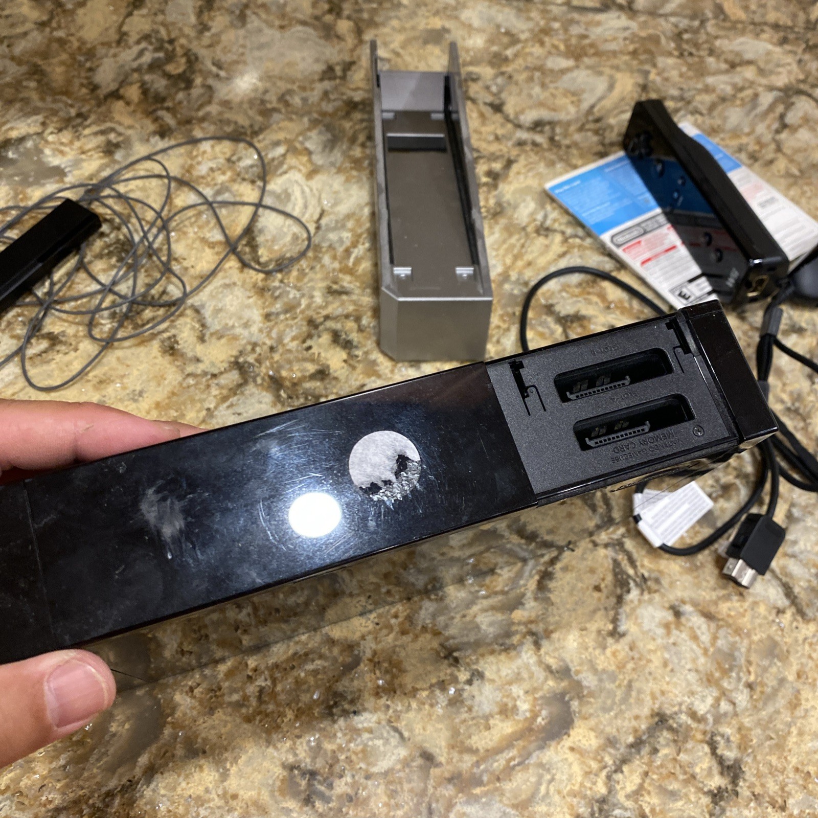 Nintendo Wii Sports Black Console RVL-001 Sensor Bar Wiimote Nunchuck Remote
