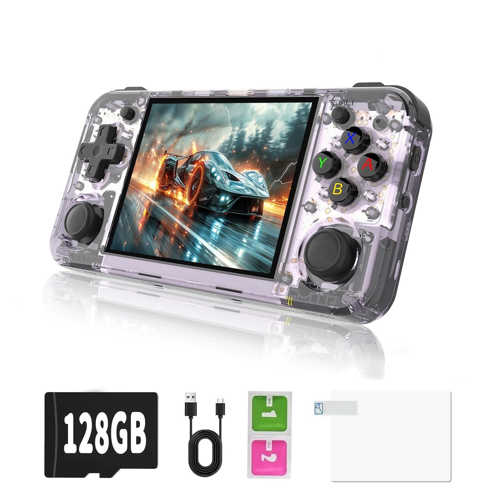 RG35XX H Game Console,3.5 Inch IPS Screen Built-in 64GB+128GB TF Card,with 33…