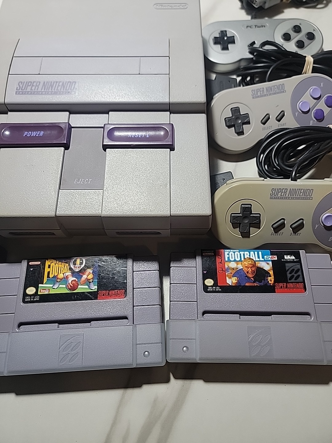 Nintendo Super Nintendo Console w/ Controllers, Power Adapter, AV Cable, Games