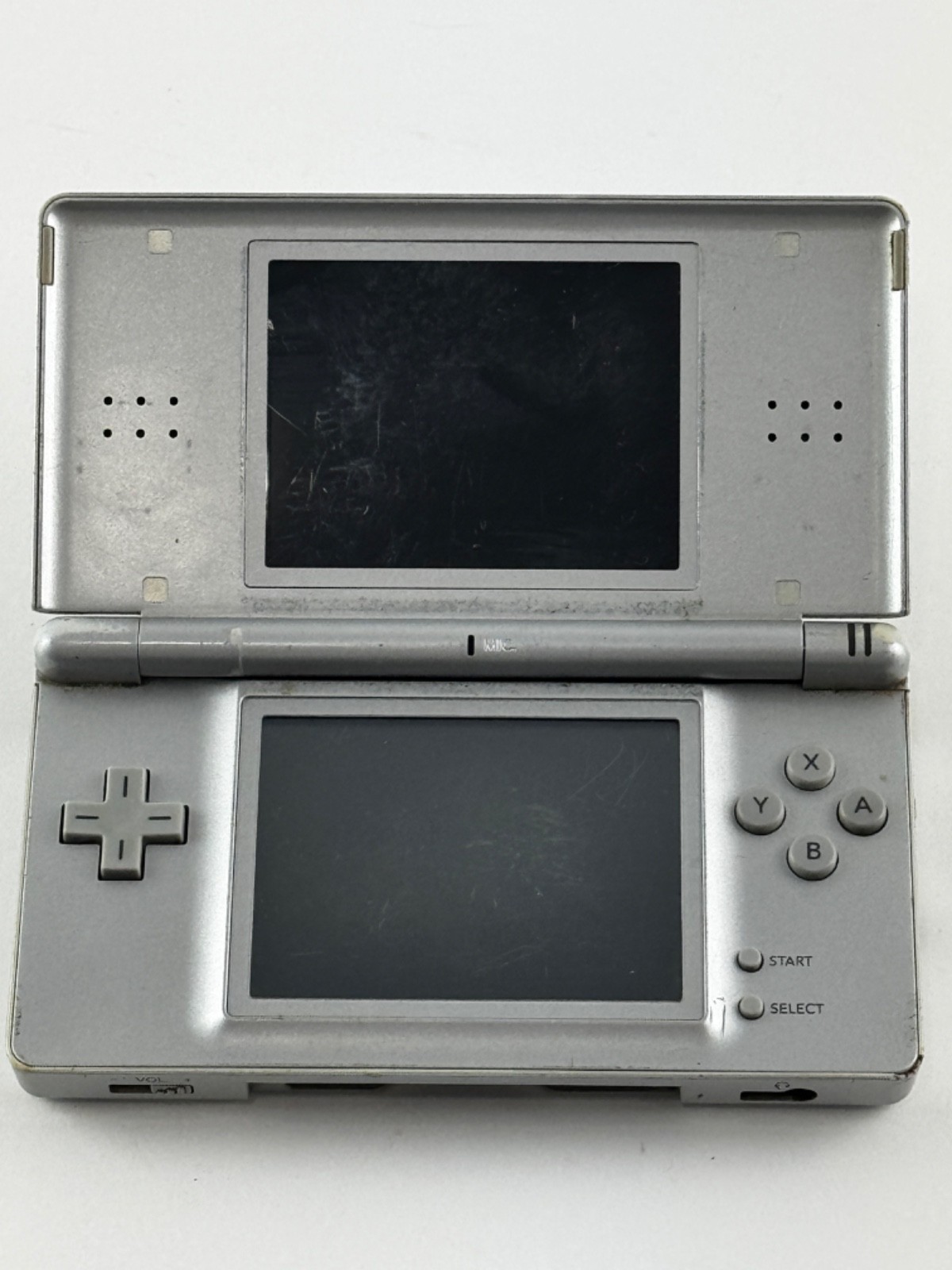 Nintendo DS Lite Silver Handheld Console USG-001 *For Parts or Fix* READ