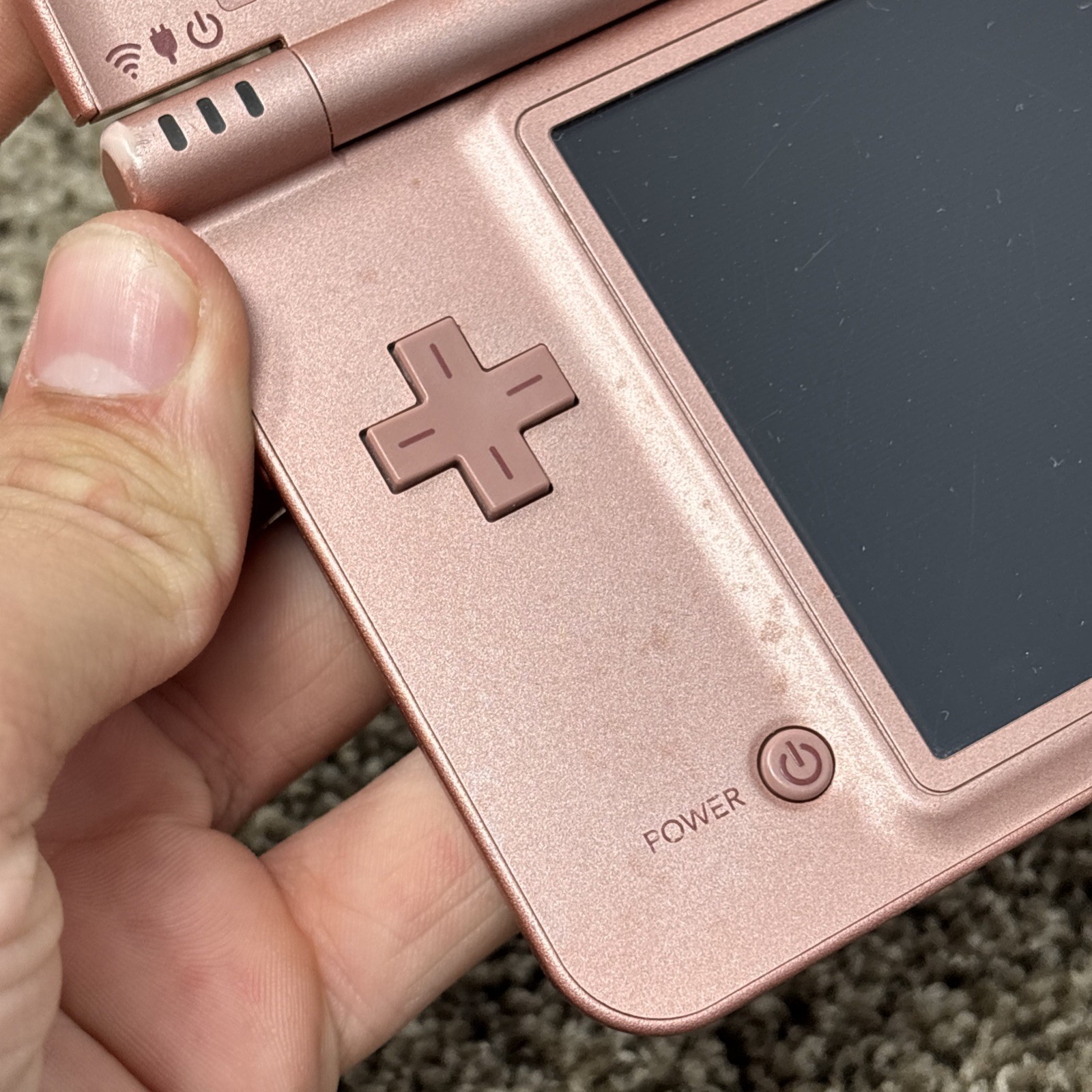 Nintendo DSi XL Handheld System Pink Tested No Charger