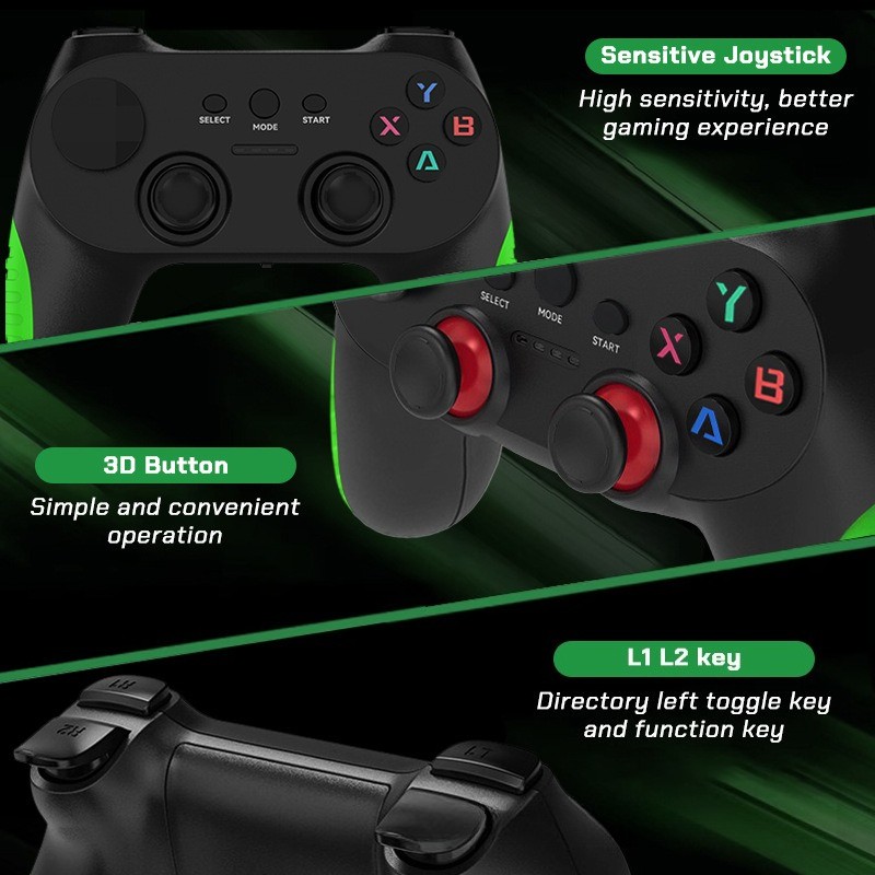 Wireless 2.4G Retro Gaming Handle Console TV Box Built-In 120000+ Video Games