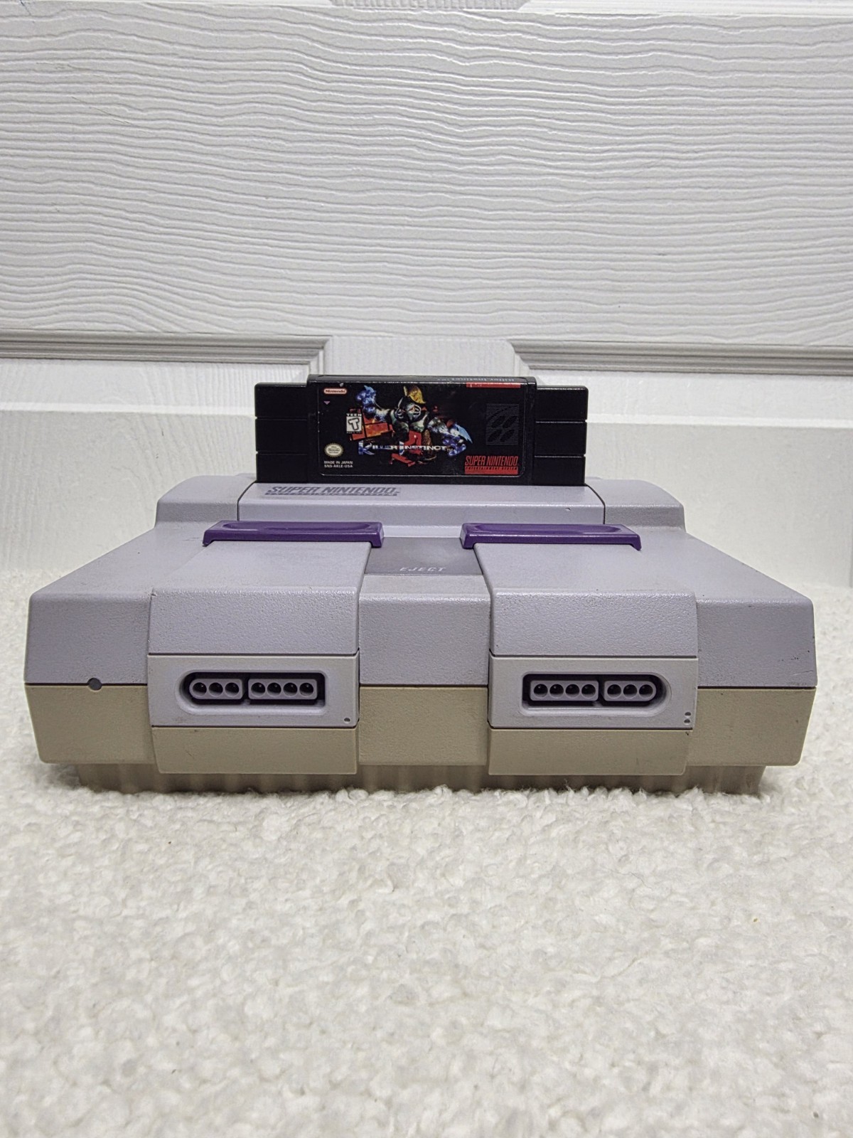 Super Nintendo SNES System Console Bundle w/ Oem Cables & Killer Instinct Game