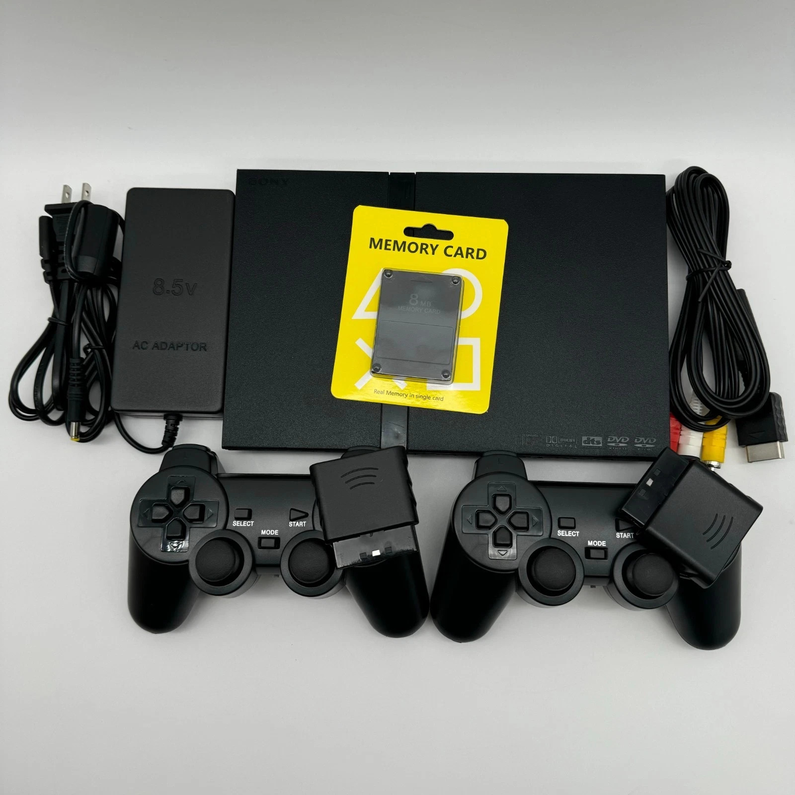 PlayStation 2 Slim Console PS2 Game System 2 Controller Bundle Fully Refurbished