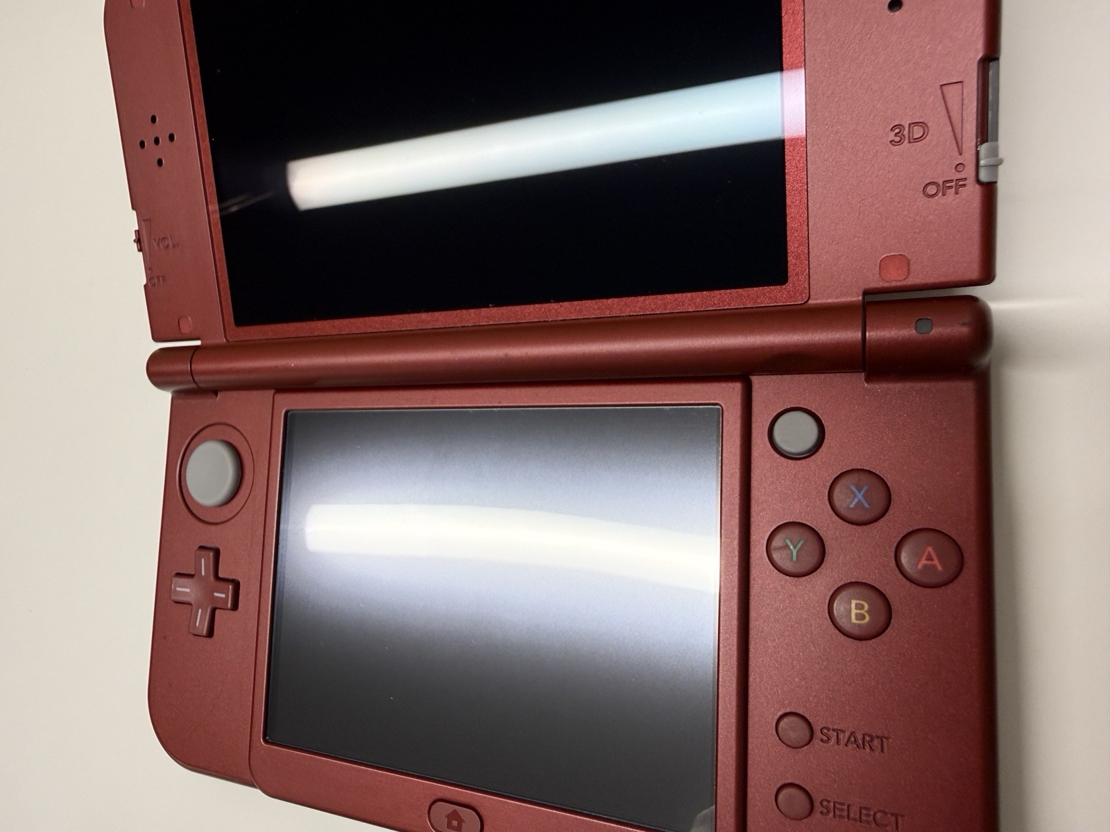 NICE! New Nintendo 3DS XL Red Console US Model – TOP IPS Tested W Charger Stylus