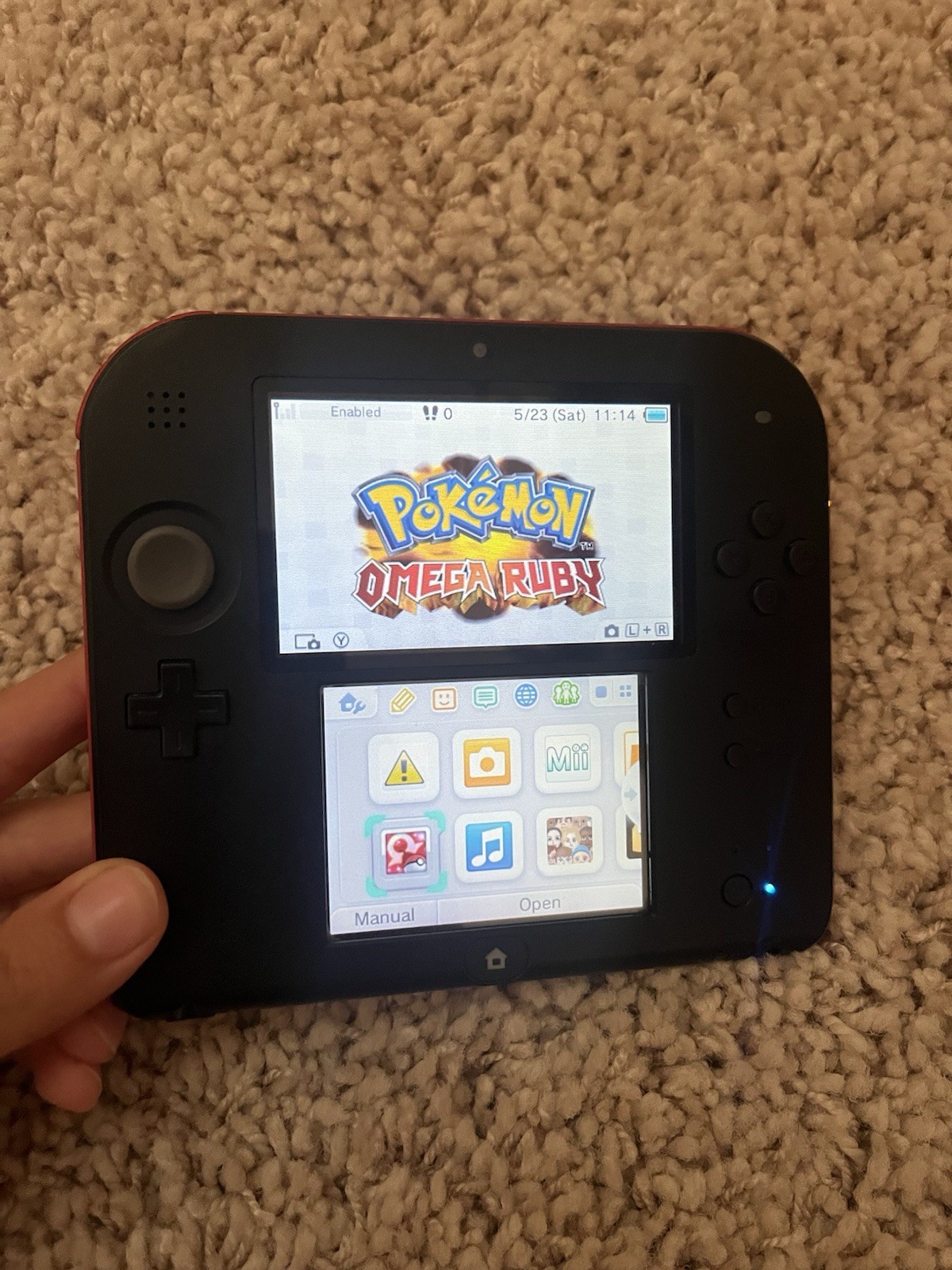 Nintendo 2DS Launch Edition Crimson Red Handheld System – Console, Case, SD Card