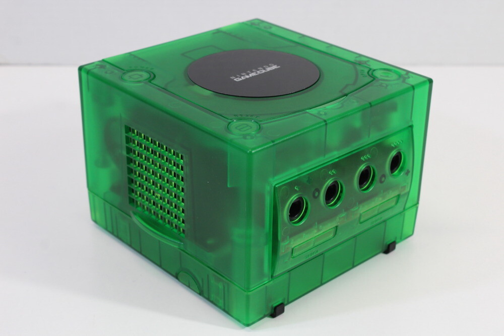 Nintendo Gamecube Console Clear Transparent Dark Green & AC AV NTSC-U/C DOL-001