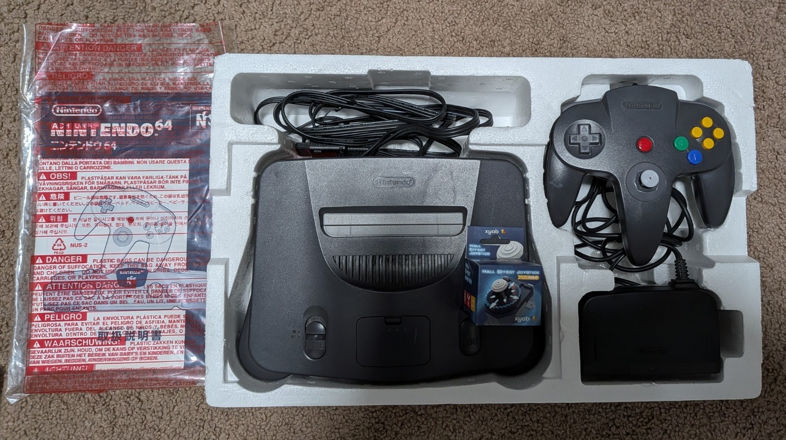 Nintendo 64 Gray Console – CIB Boxed – Region Free – Replacement Joystick