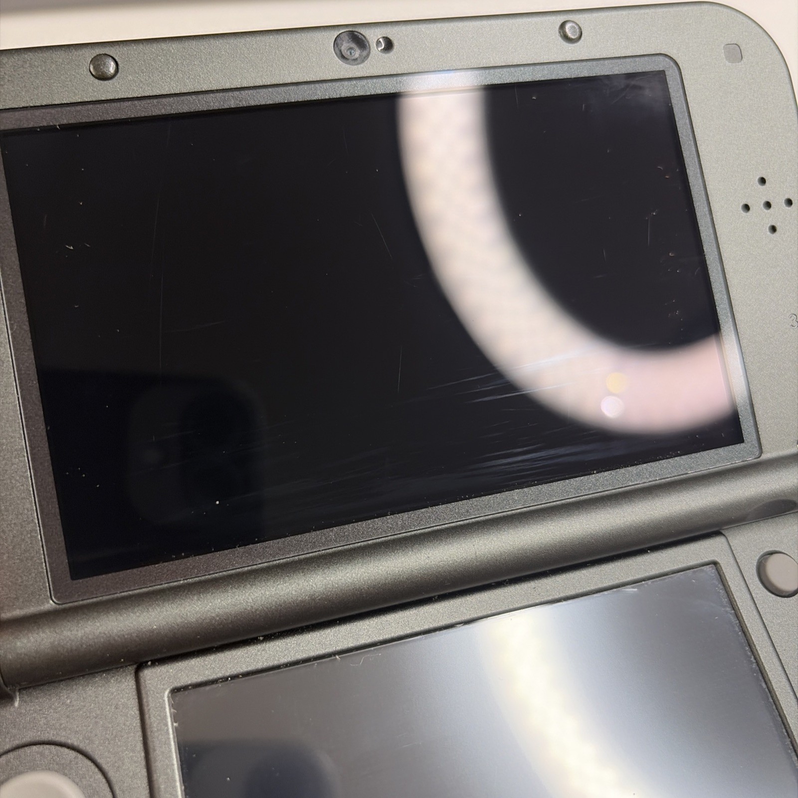 New Nintendo 3DS XL Gray Black Console W Charger Stylus Bottom IPS US Version