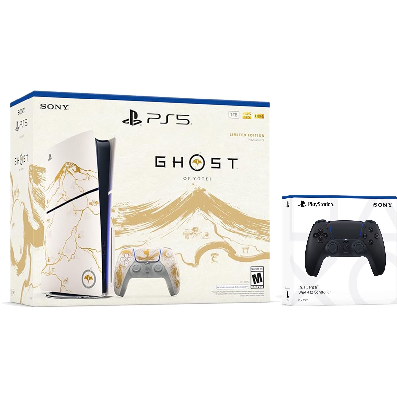 Sony PlayStation 5 Ghost of Yotei Disc + Extra Controller – Midnight Black
