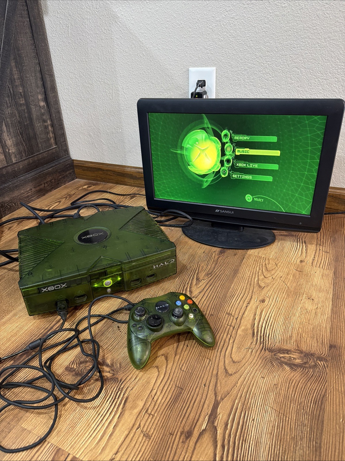 Microsoft Original Xbox Halo Special Edition Console Green Bundle Tested Works!2