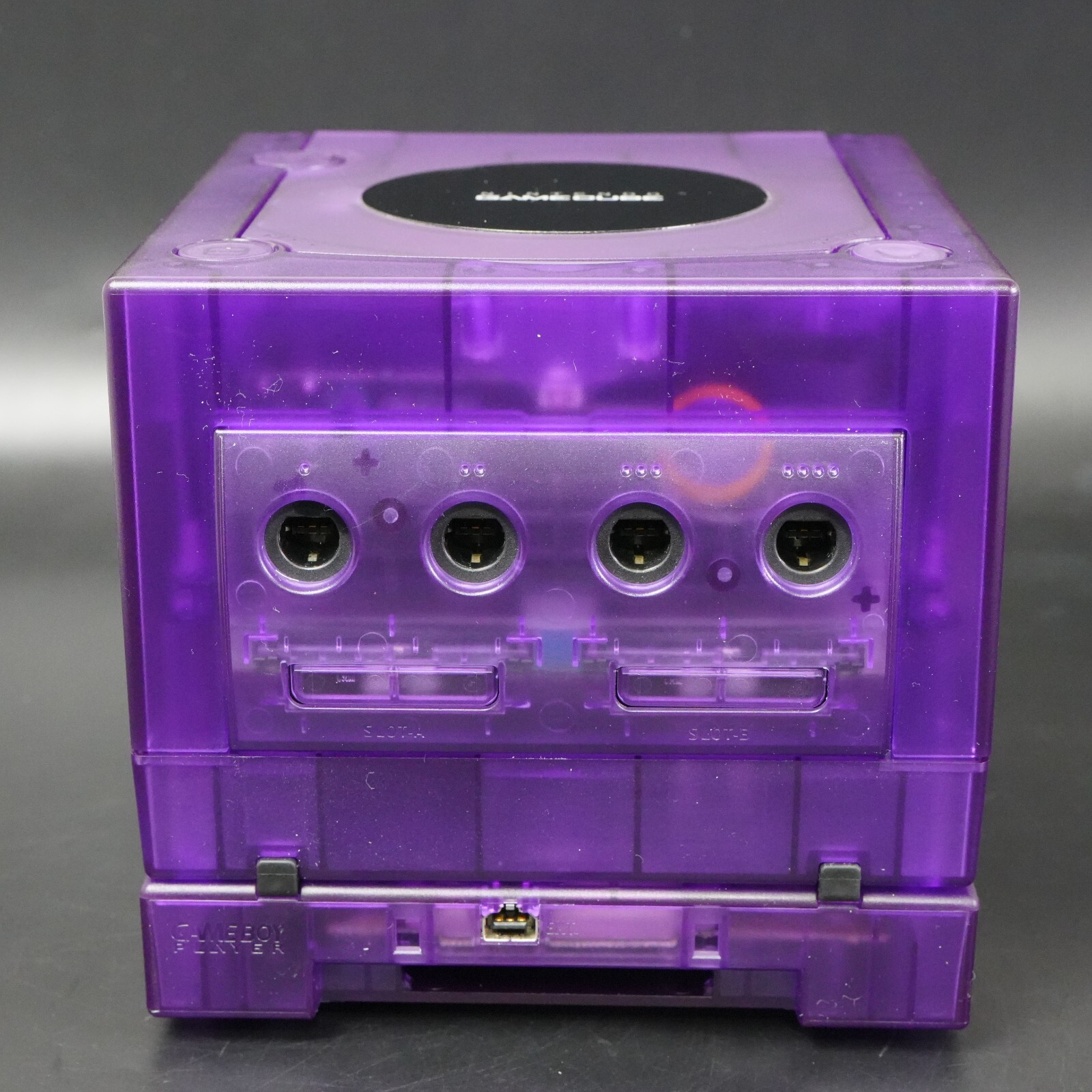 Nintendo GameCube Clear Purple Shell NTSC U-C/J Region Switch Mod w/GB Player