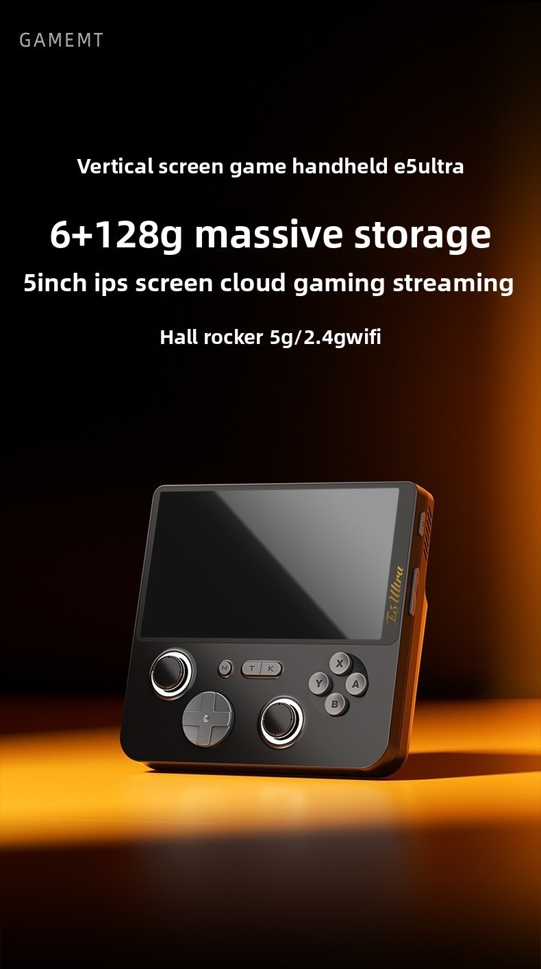 E5Ultra Retro Handheld Game Console,Dual-system 6+128 GB RAM cloud gaming