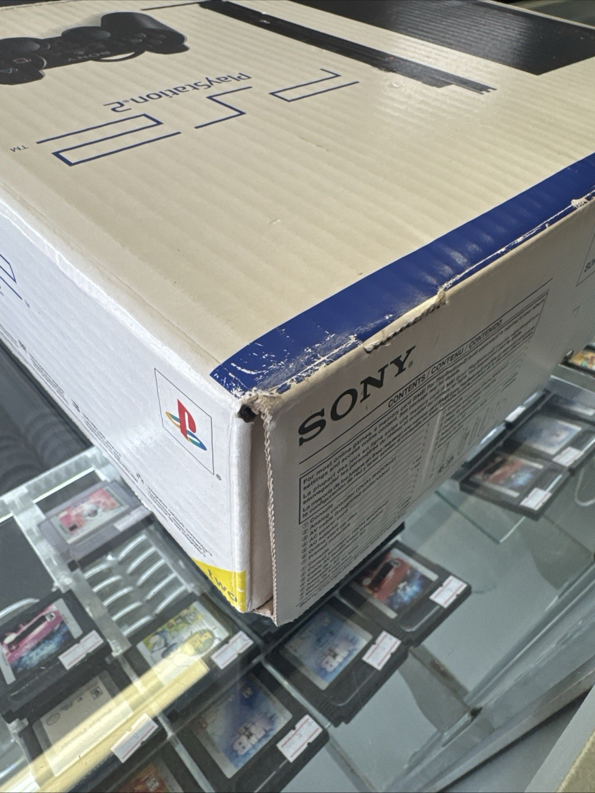 Sony PlayStation 2 Slim Launch Edition Charcoal Black Console ) CIB Tested