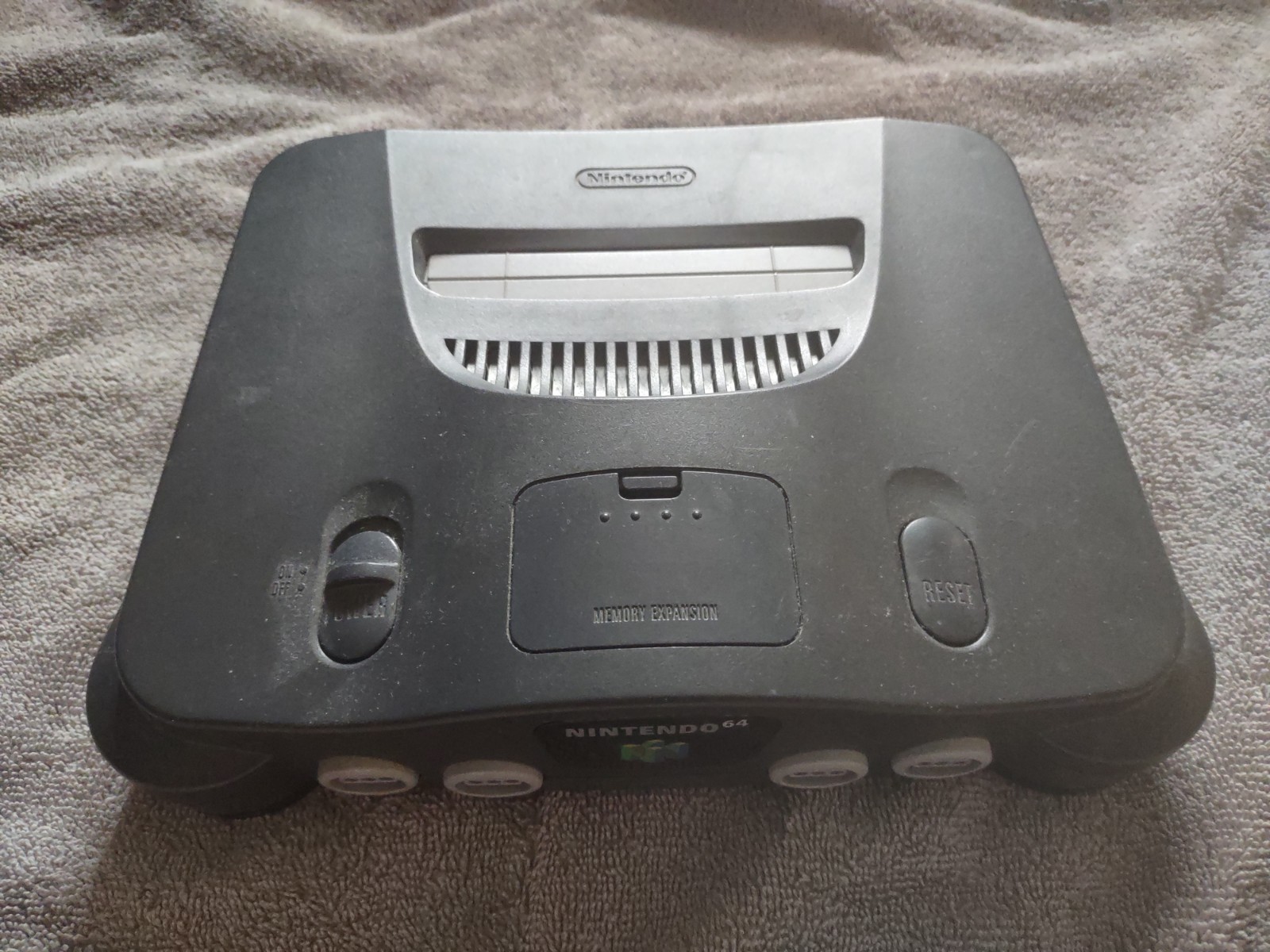 Nintendo 64 Charcoal Gray N64 Console Only NO JUMPER PAK – Untested