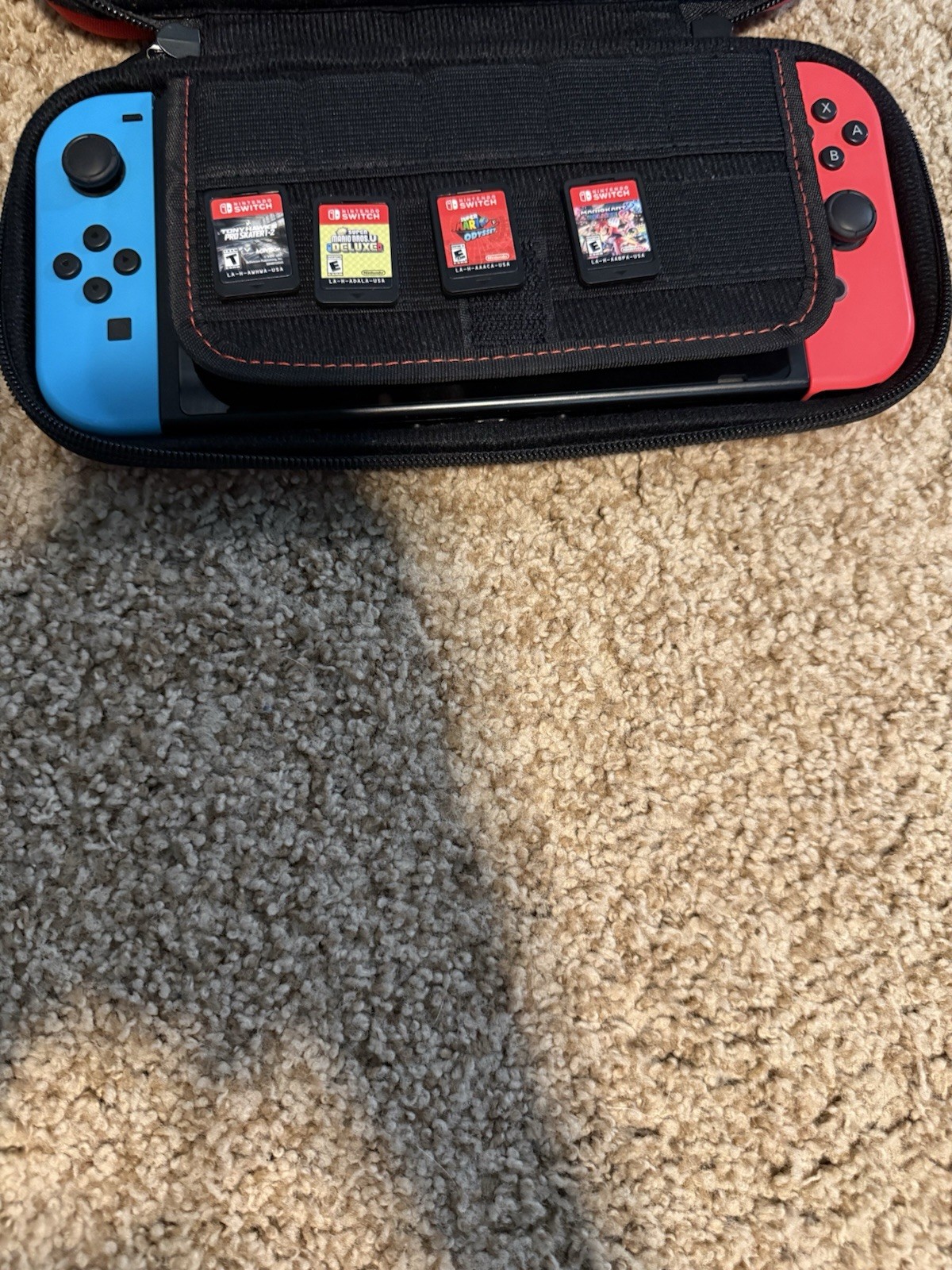 Nintendo Switch HAC-001(-01) with Blue and Red Joy-Con Controllers