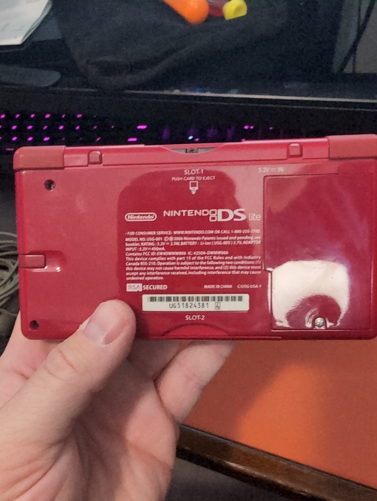 Nintendo DS Lite – red super mario bros – Handheld Console – Very Clean