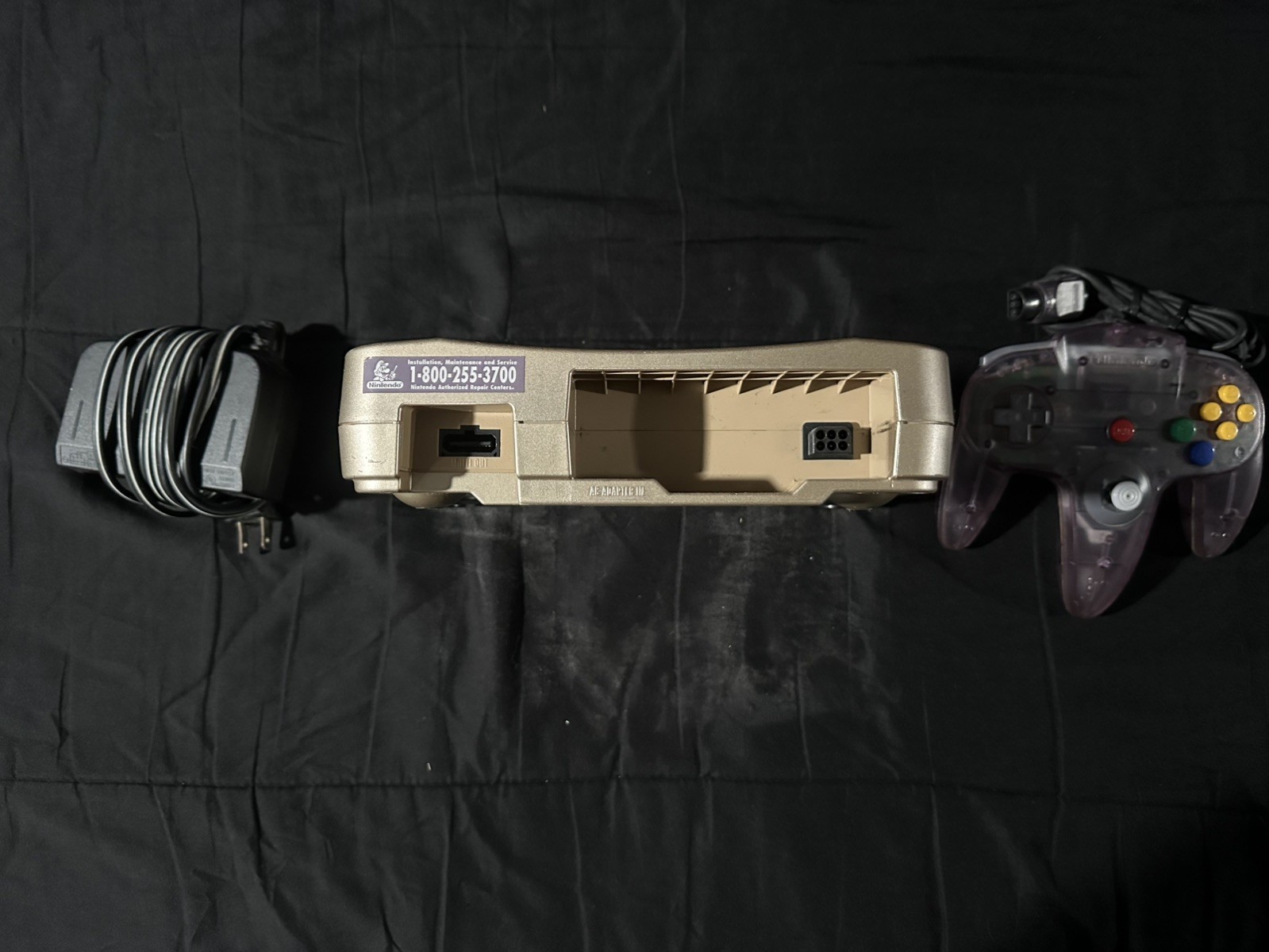 Nintendo 64 Gold Game Console NUS-001 Bundle with 1 Controller USA Model