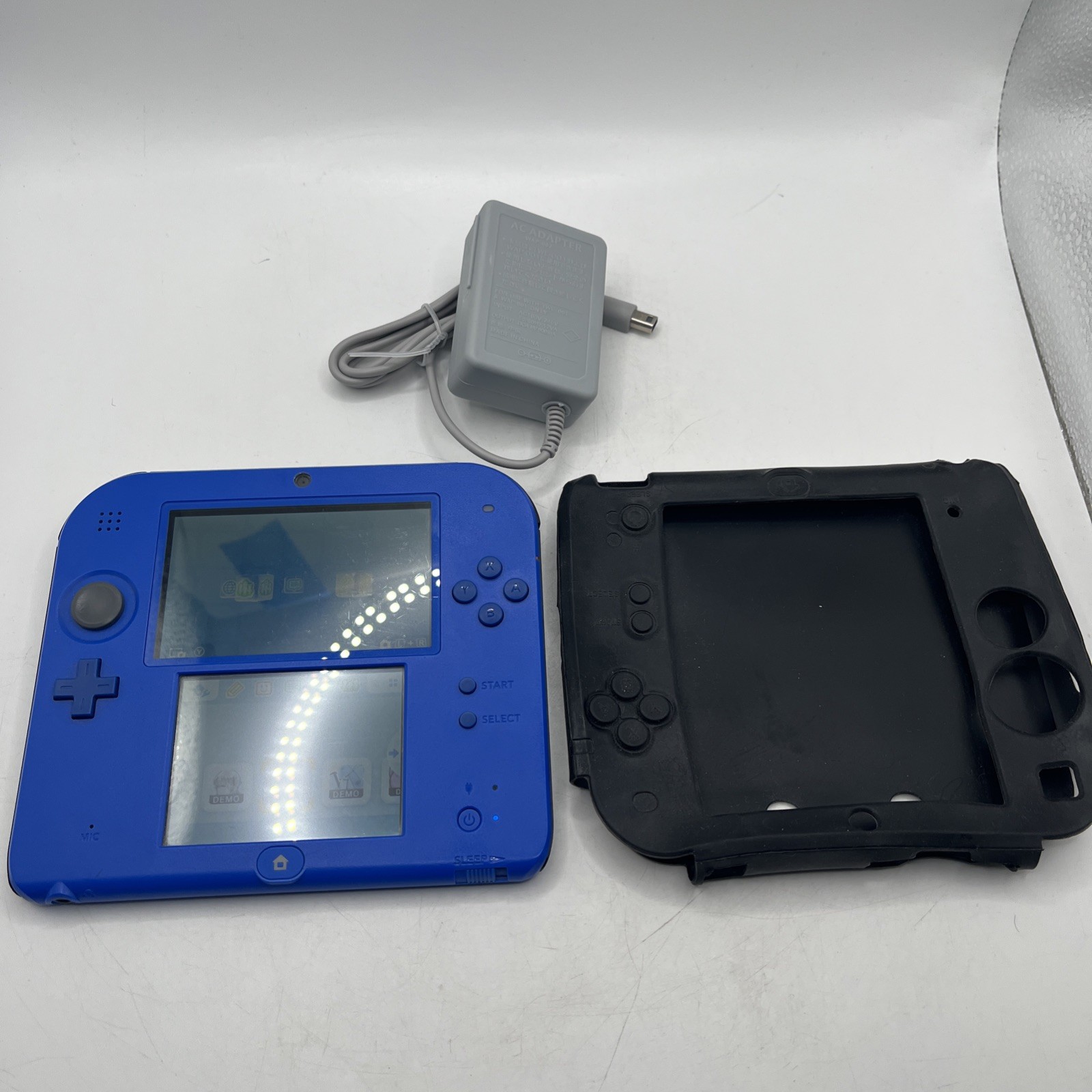 Nintendo 2DS Mario Kart 7 Limited Edition Blue Console Tested W/ Charger Tested