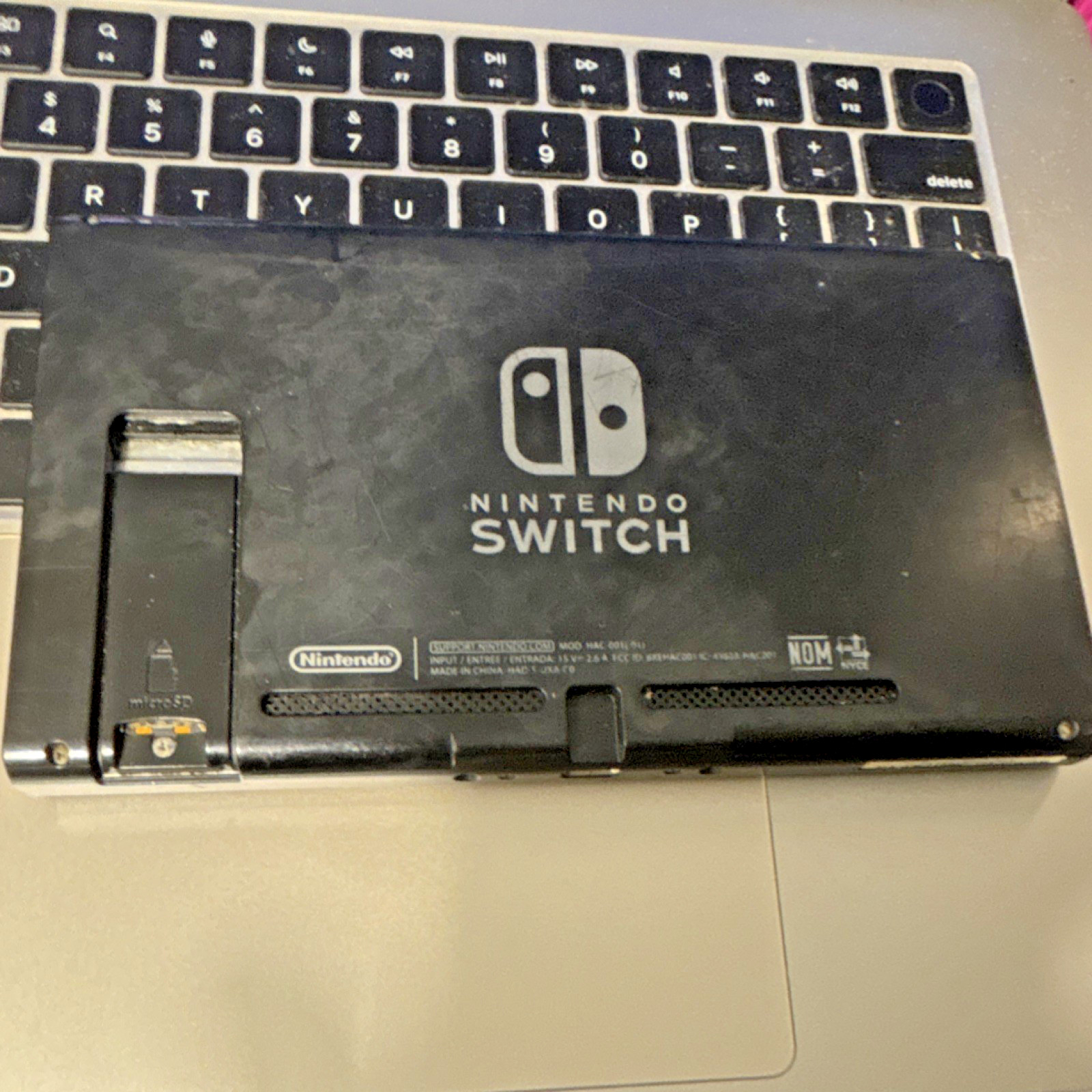 Nintendo Switch Black Handheld Console USB-C microSD Card Slot Jack UNTESTED
