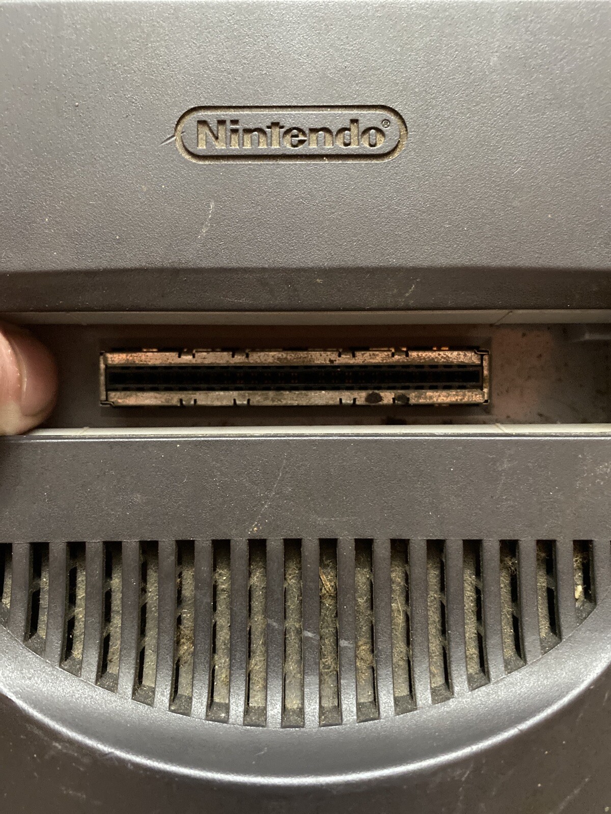 NOT WORKING Nintendo 64 Charcoal Grey Console w/ Damaged Controller & No Cords