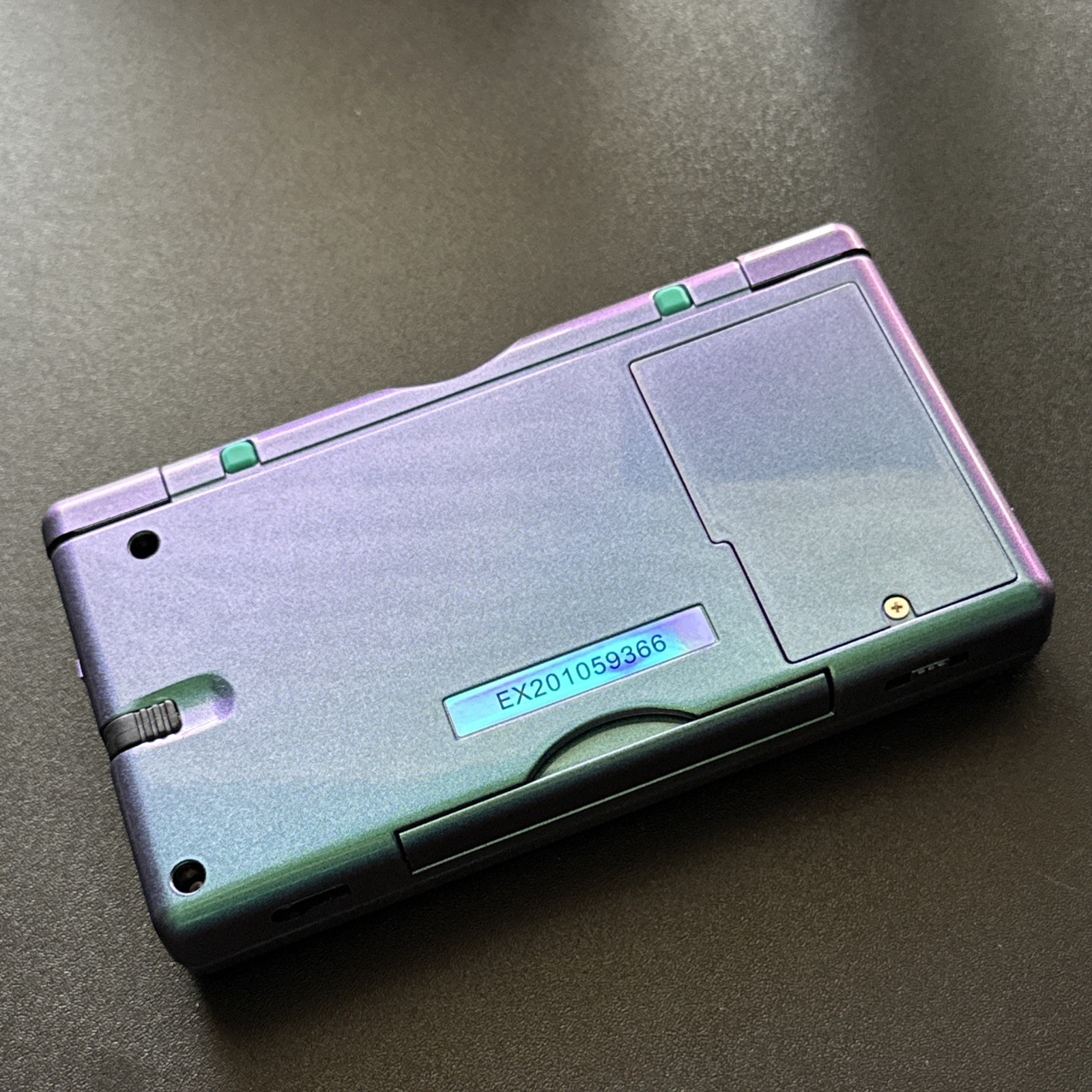 Game + USB C Chameleon Green Purple Nintendo DS Lite Handheld Console System