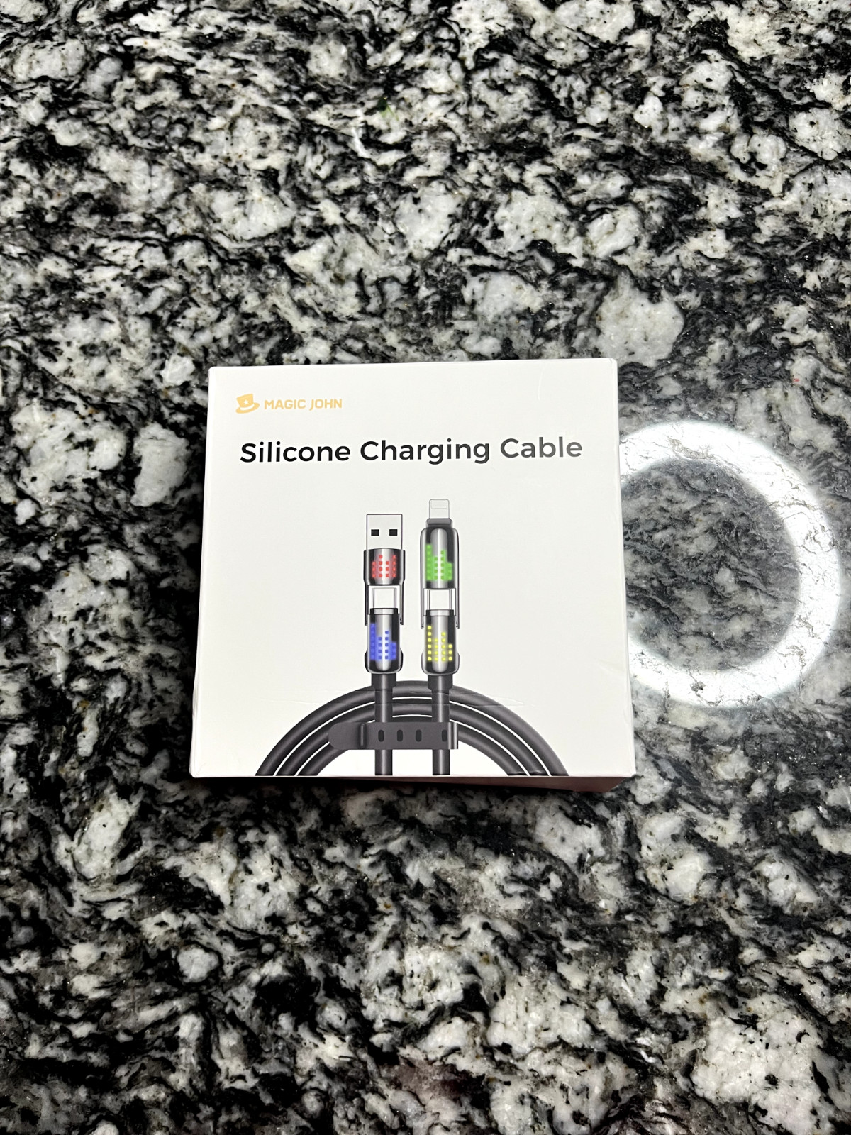 MAGIC JOHN 4-in-1 USB C Cable 1.2M Silicone PD3.1 Fast Charging 240W 480Mbps