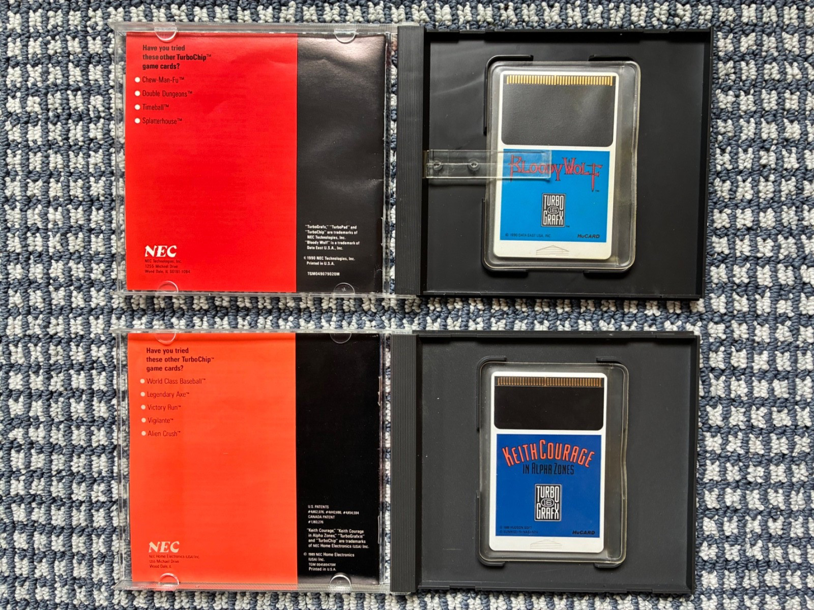 TurboGrafx-16 Console Bundle – TESTED – Bloody Wolf CIB JJ & Jeff Battle Royale